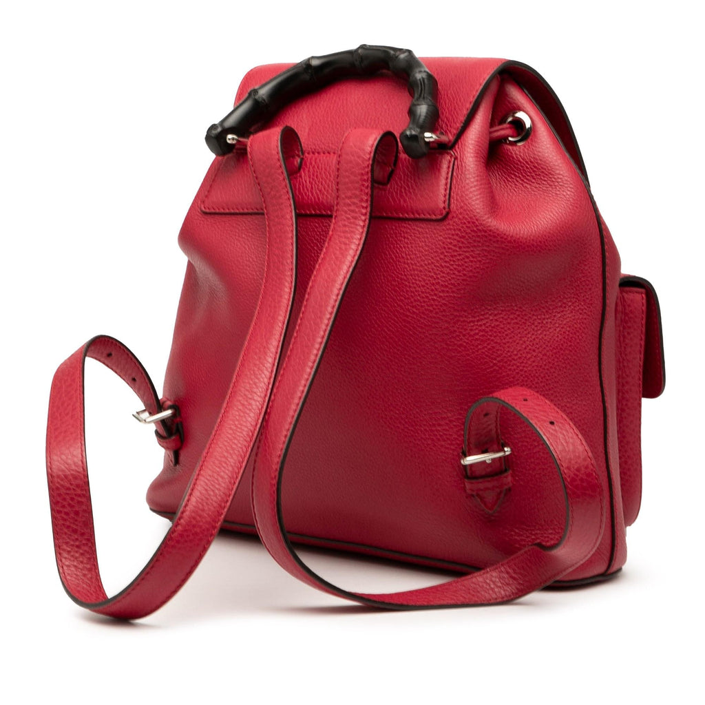 Gucci Leather Bamboo Tassel Backpack