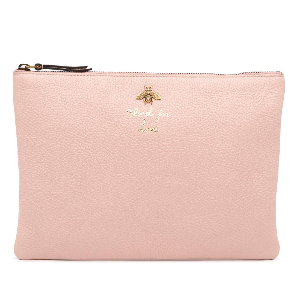 Gucci Leather Blind For Love Clutch