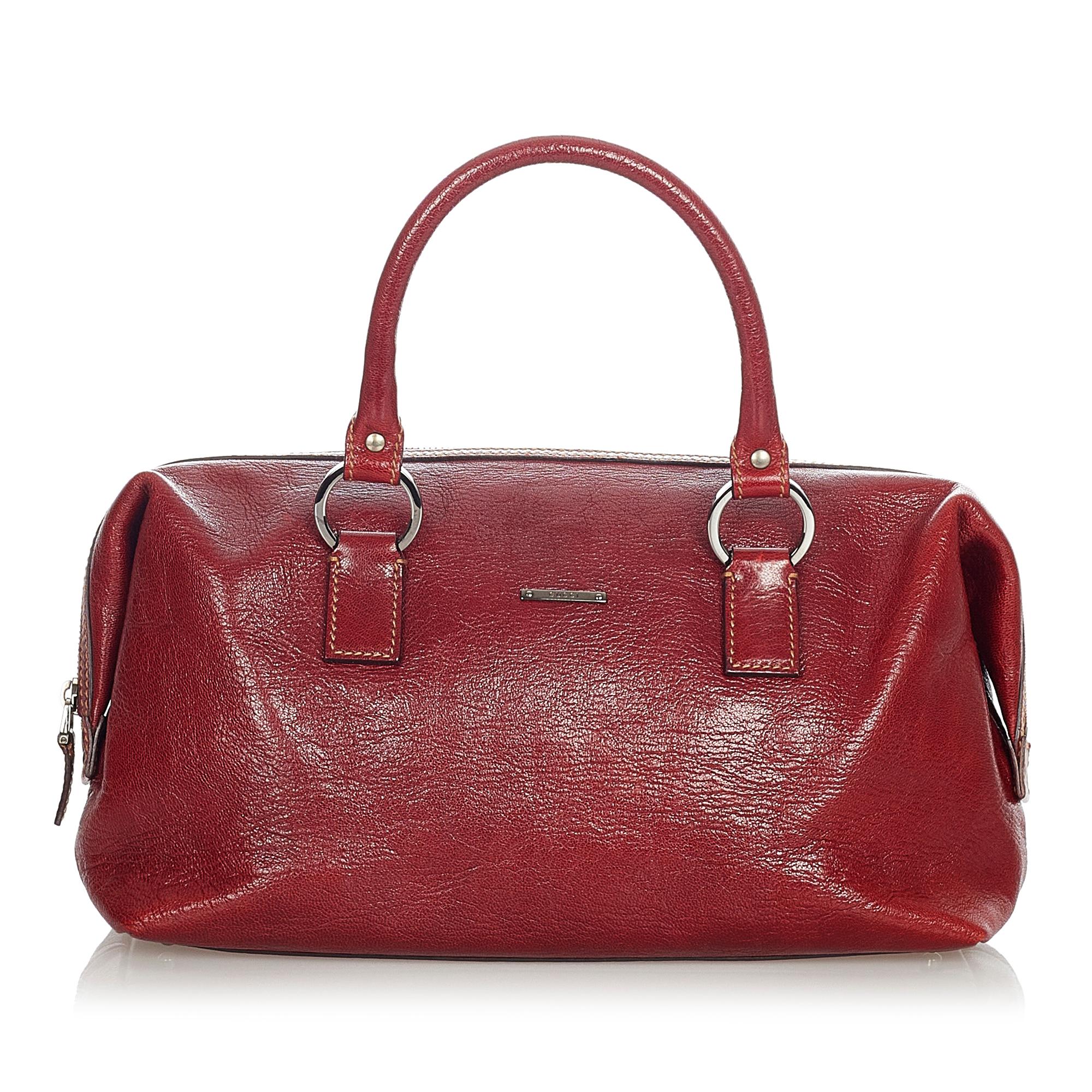 Gucci Leather Boston Bag (SHG-23805)