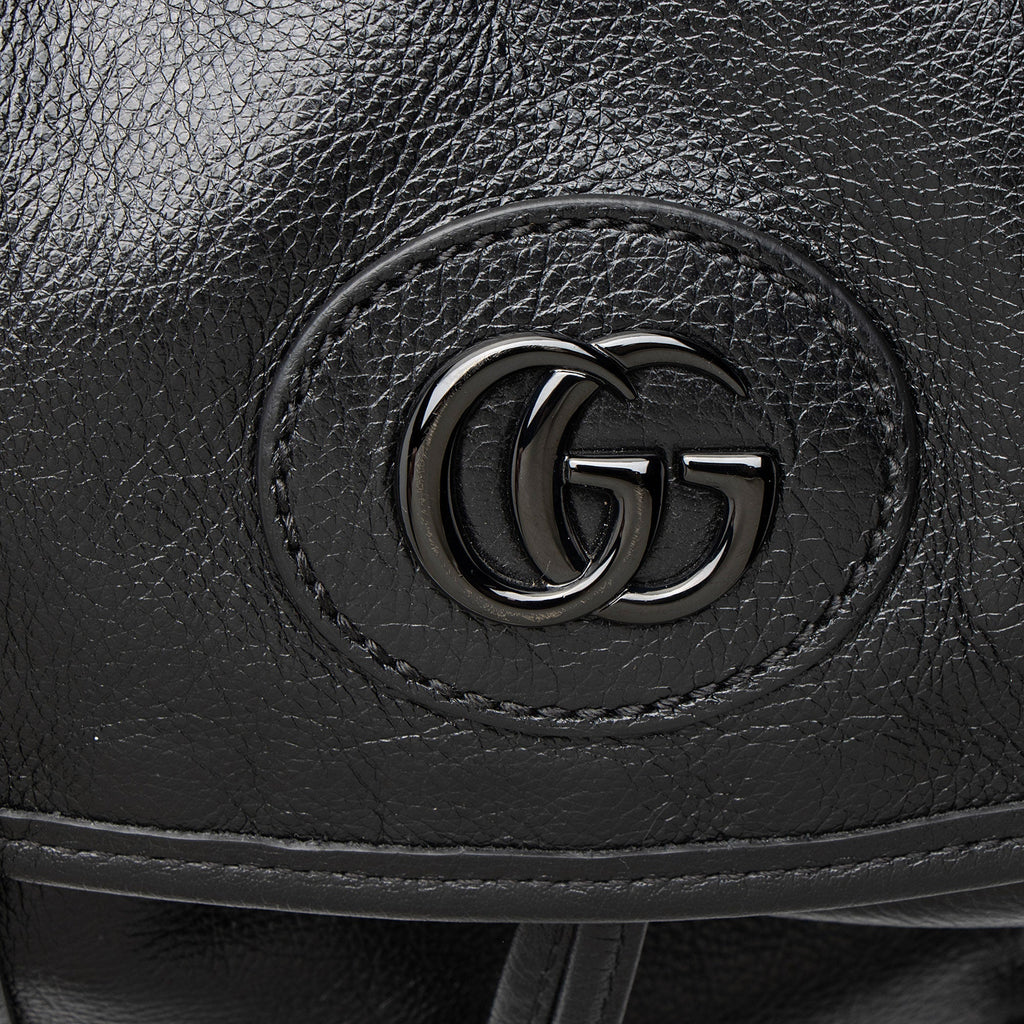 Gucci Leather Double G Backpack