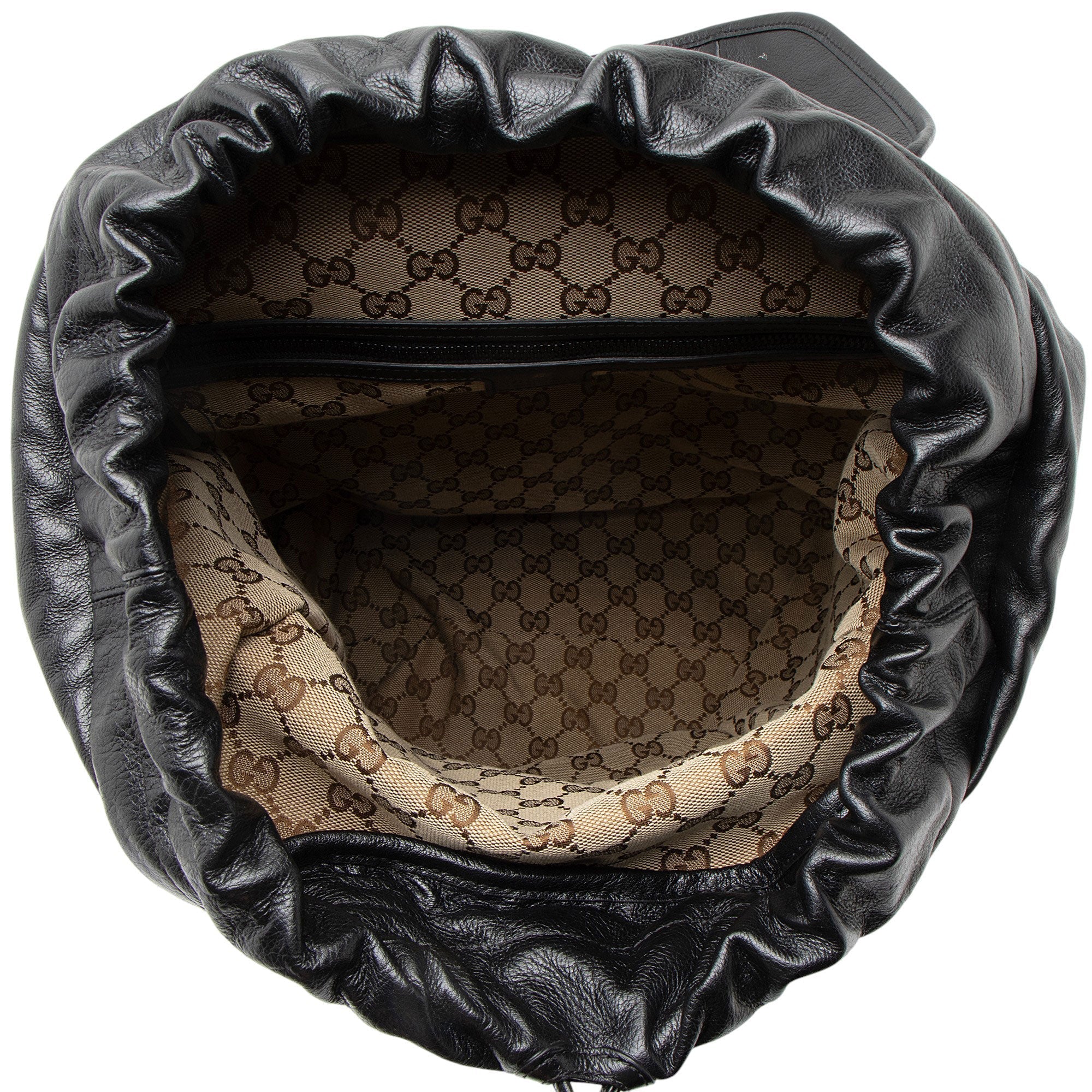 Gucci Leather Double G Backpack