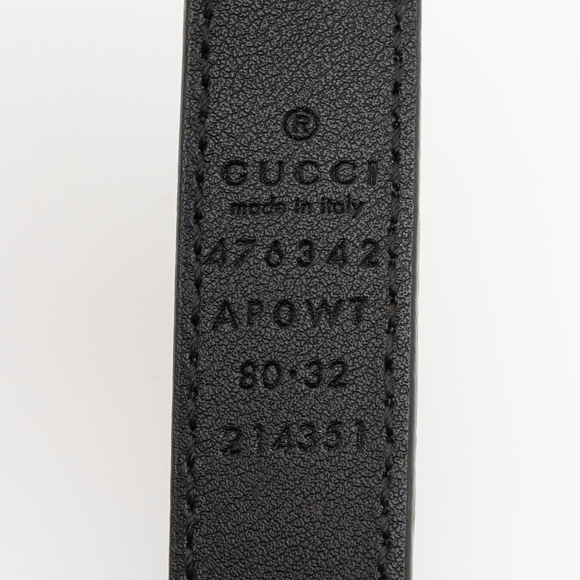 Gucci Leather Faux Pearl GG Belt - Size 32 / 80 (SHF-NSGBLR)