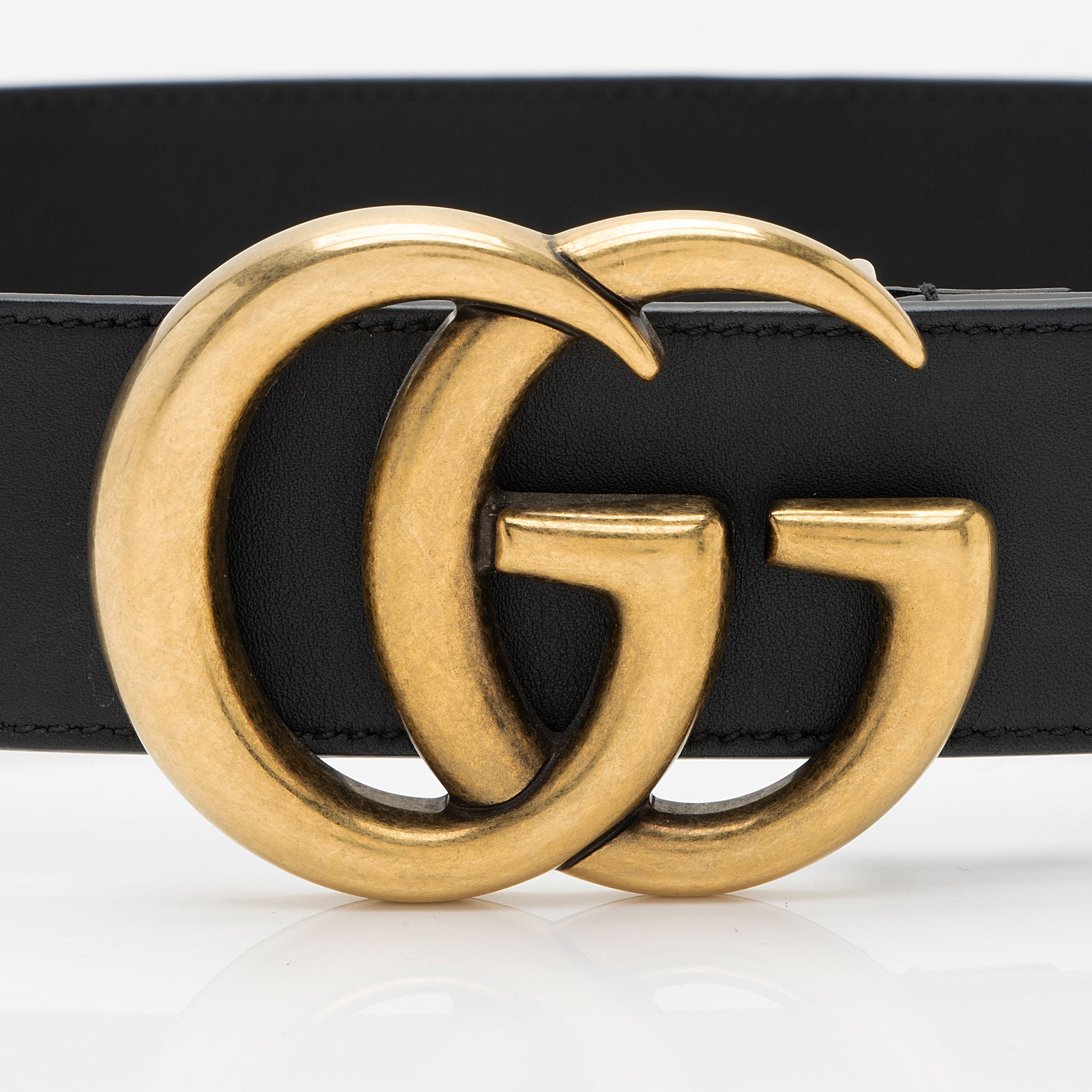 Gucci Leather GG Marmont Belt - Size 30 / 75 (SHF-mdeMux)