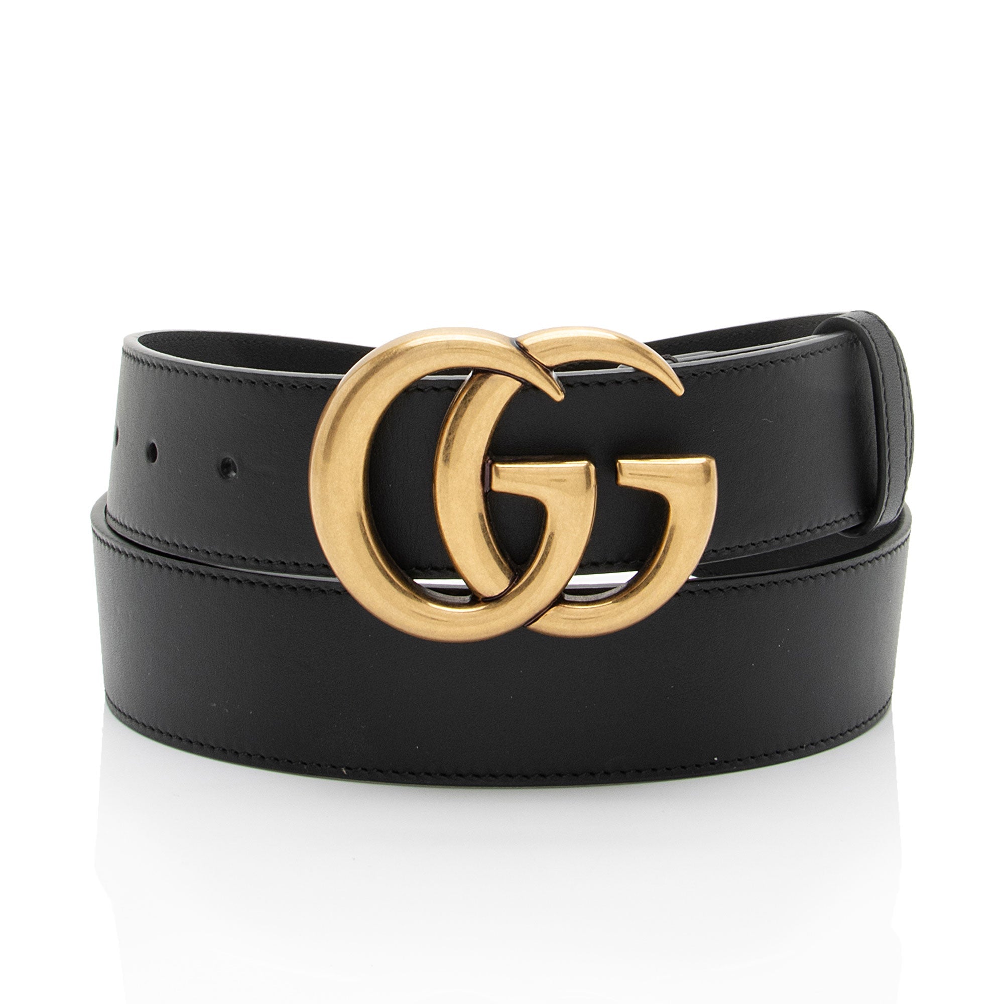 Gucci Leather GG Marmont Belt - Size 40 / 100 (SHF-JwUV3H)