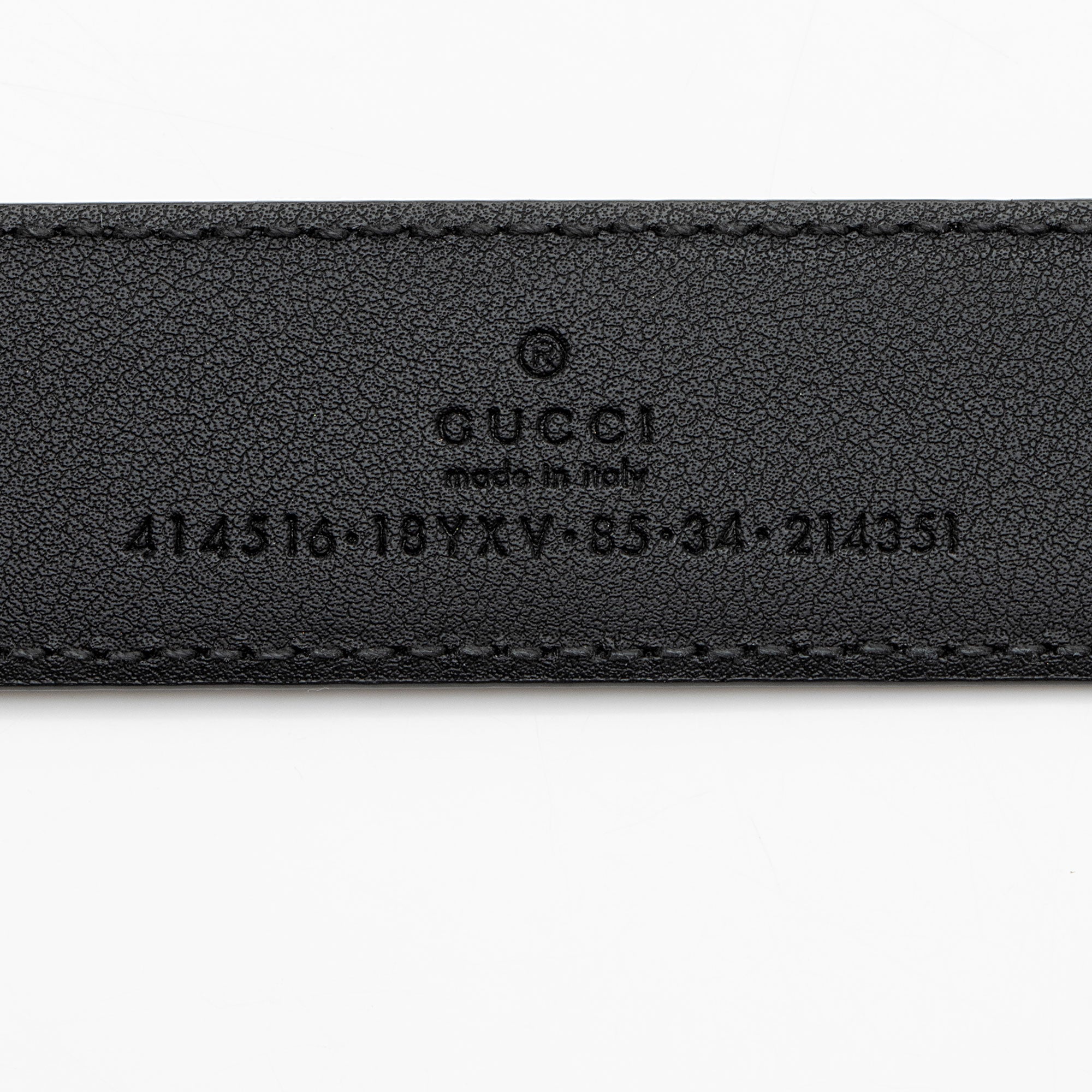 Gucci Leather GG Marmont Monochrome Belt - Size 34 / 85