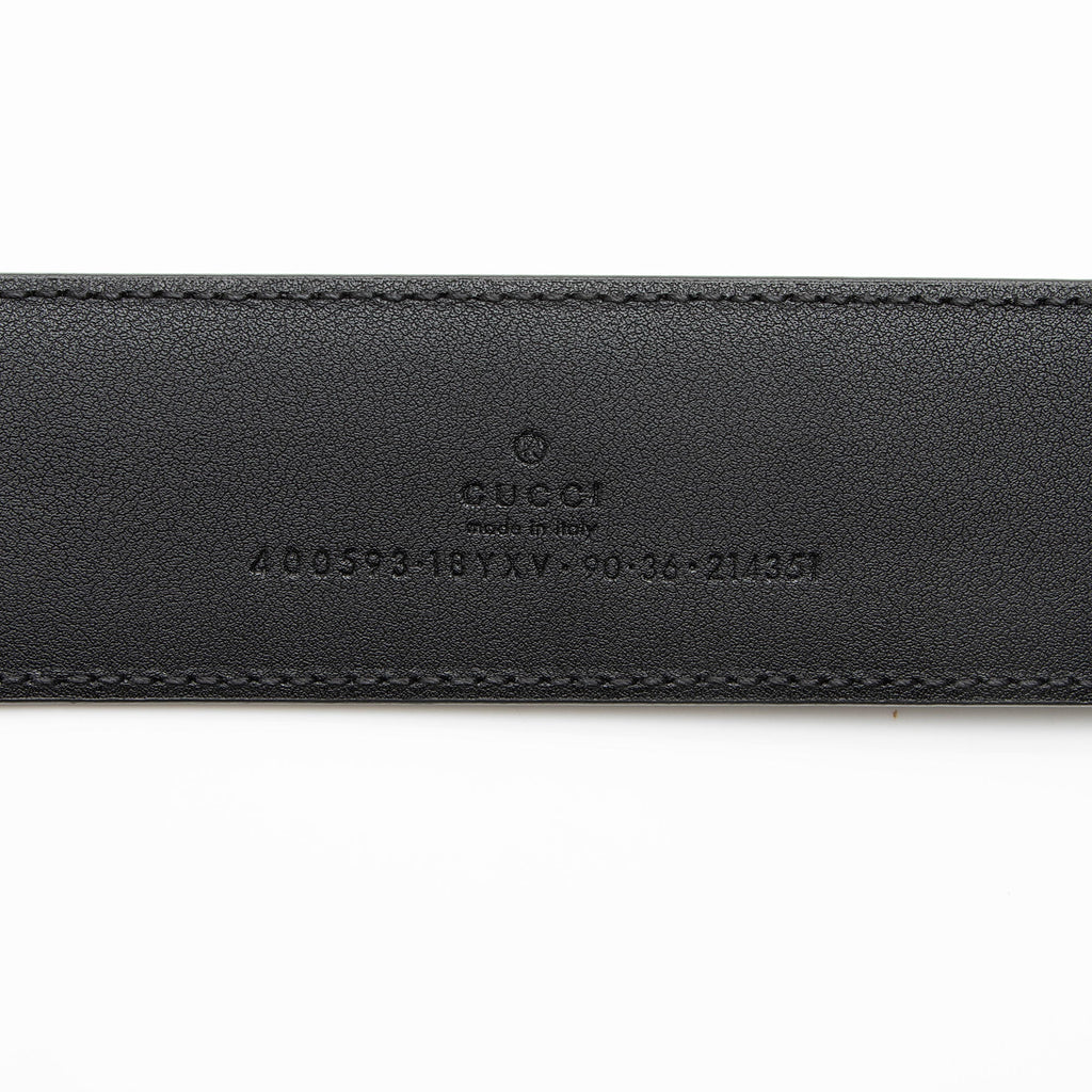 Gucci Leather GG Marmont Monochrome Belt - Size 36 / 90