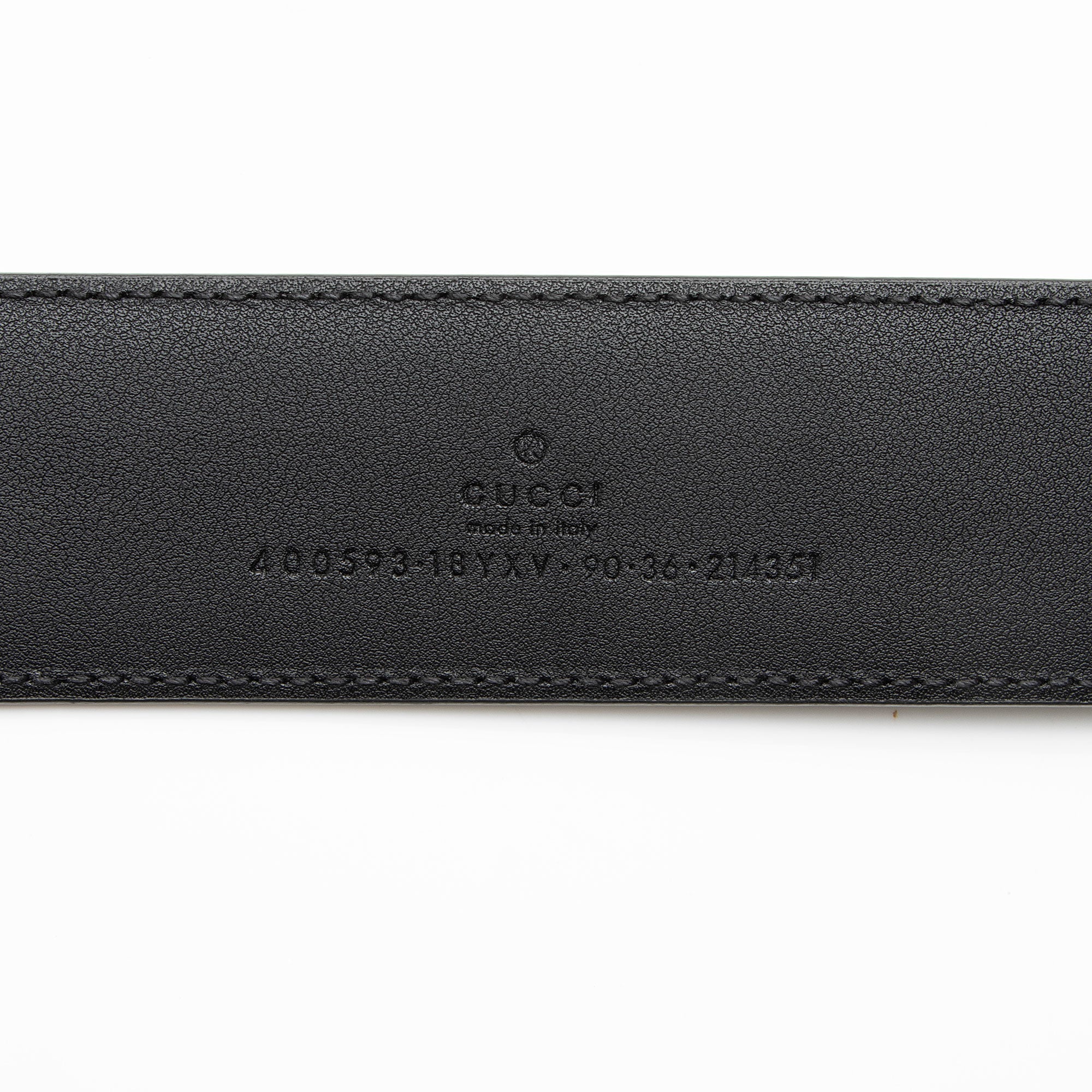Gucci Leather GG Marmont Monochrome Belt - Size 36 / 90