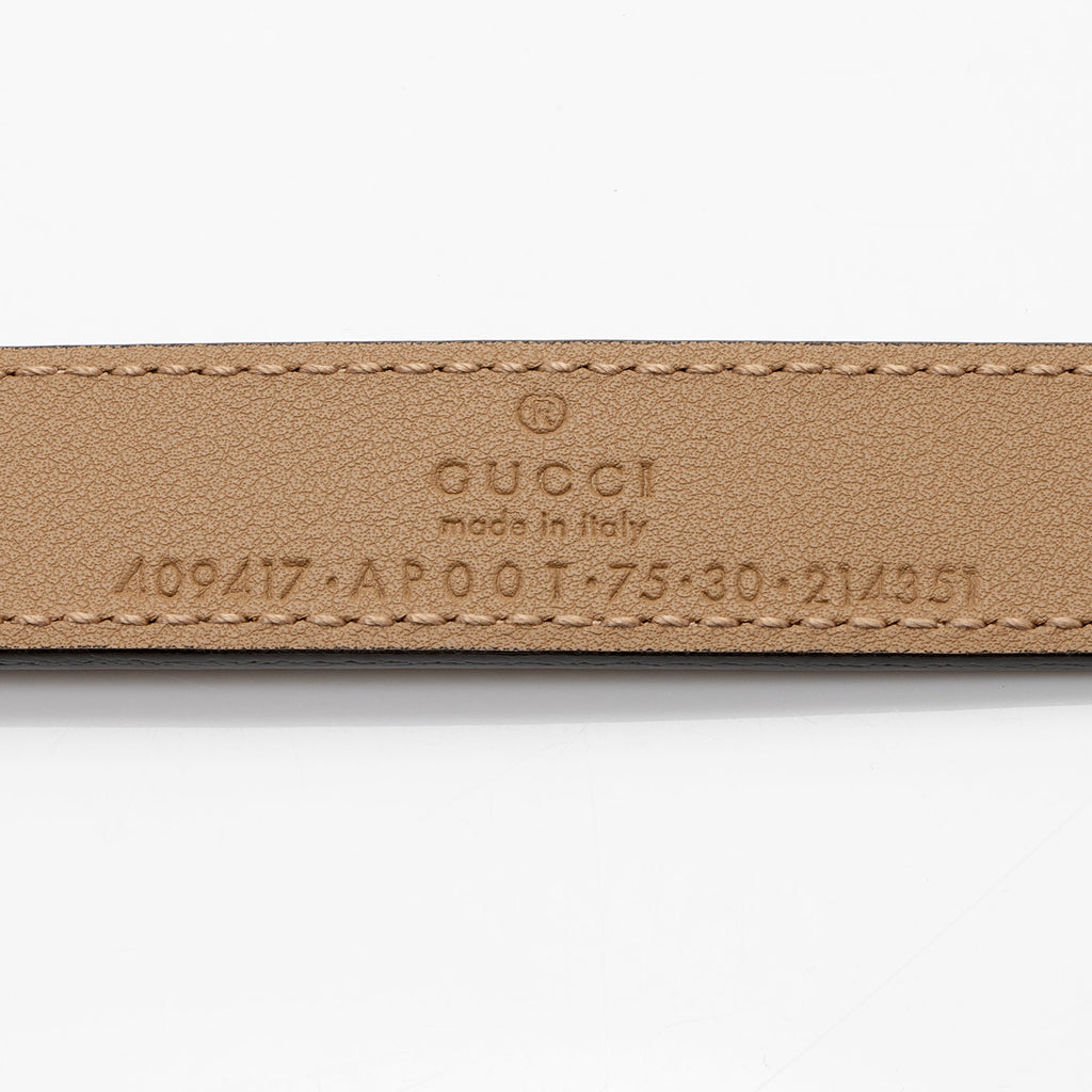Gucci Leather GG Marmont Slim Belt - Size 30 / 75 (SHF-PlwVBE)