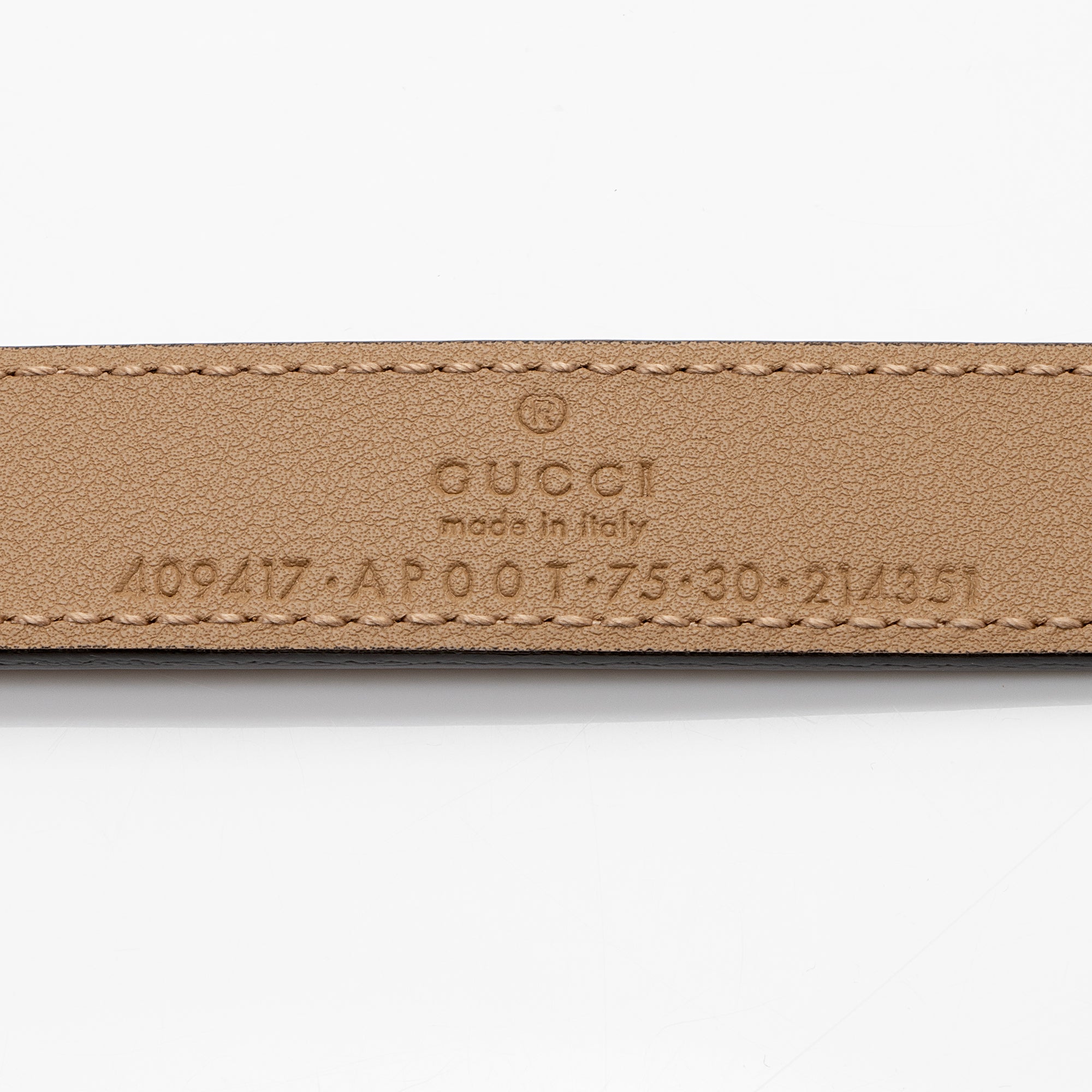 Gucci Leather GG Marmont Slim Belt - Size 30 / 75 (SHF-PlwVBE)