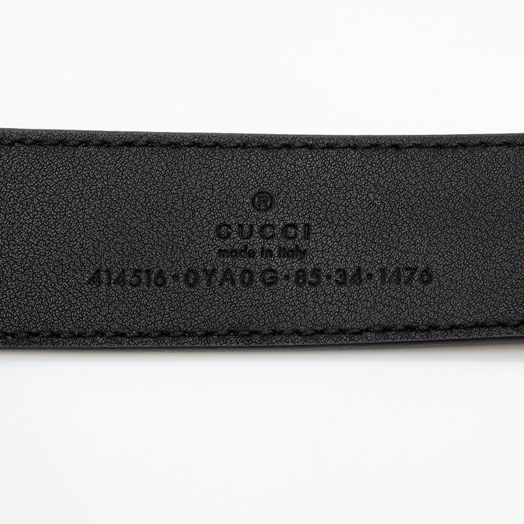 Gucci Leather GG Marmont Slim Belt - Size 34 / 85 (SHF-ZX1v2G)