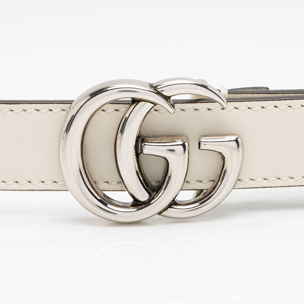 Gucci Leather GG Marmont Slim Belt - Size 34 / 85 (SHF-6FT4ro)