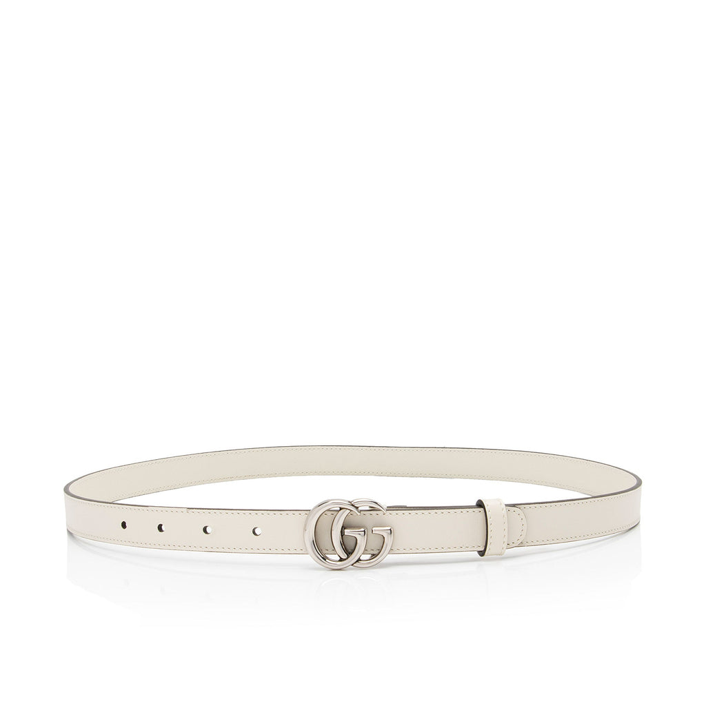 Gucci Leather GG Marmont Slim Belt - Size 34 / 85 (SHF-6FT4ro)