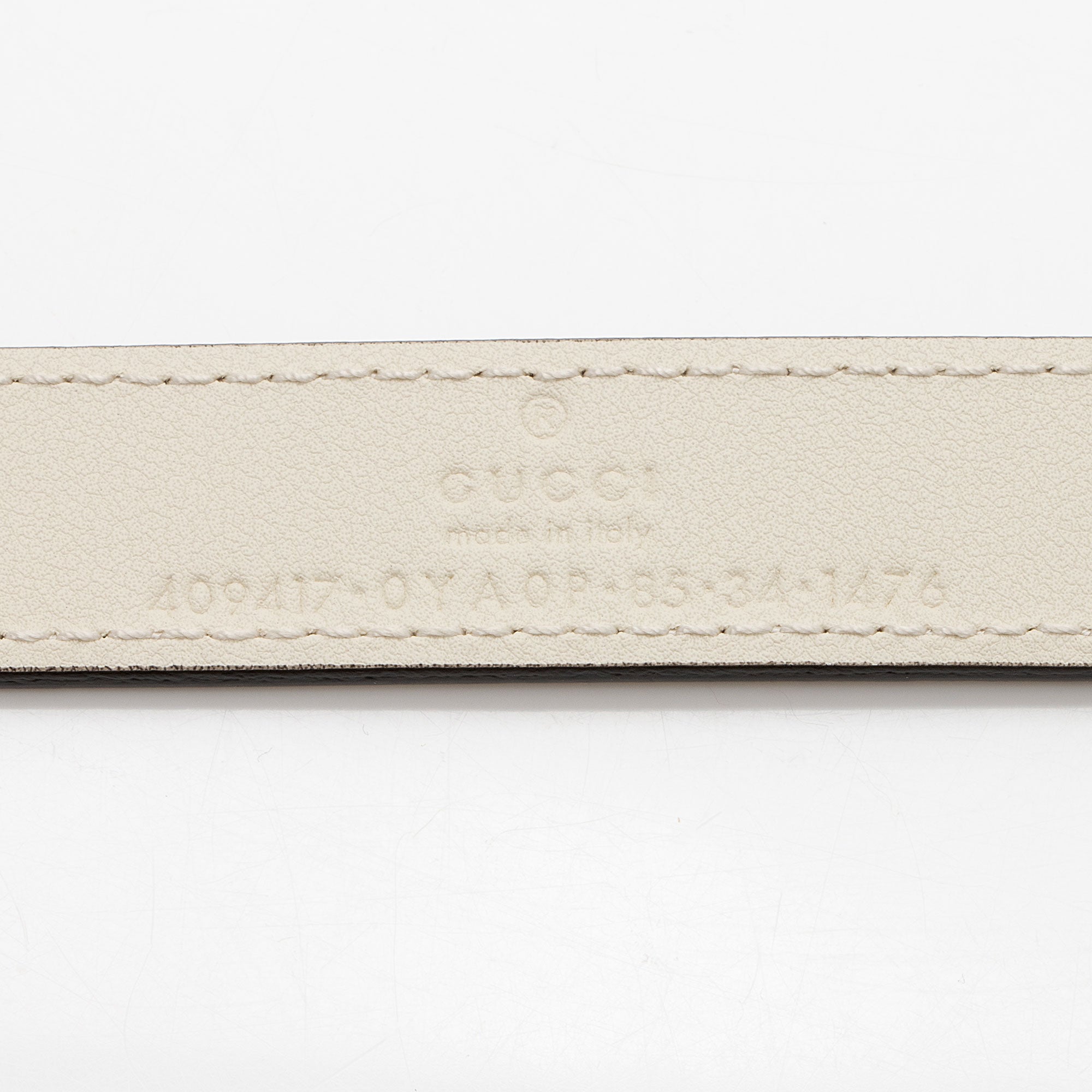 Gucci Leather GG Marmont Slim Belt - Size 34 / 85 (SHF-4gPvWN)