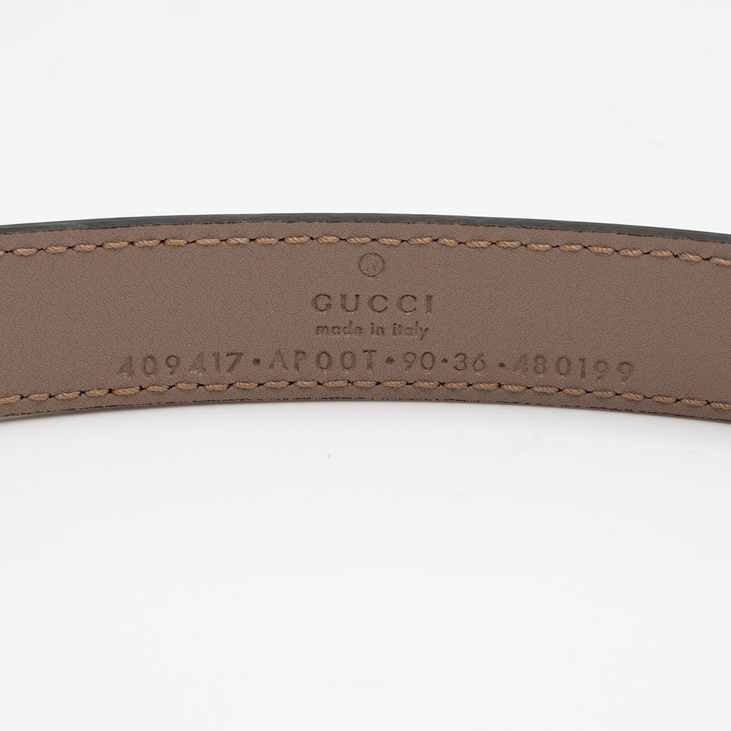 Gucci Leather GG Marmont Slim Belt - Size 36 / 92 (SHF-Y5JG9e)