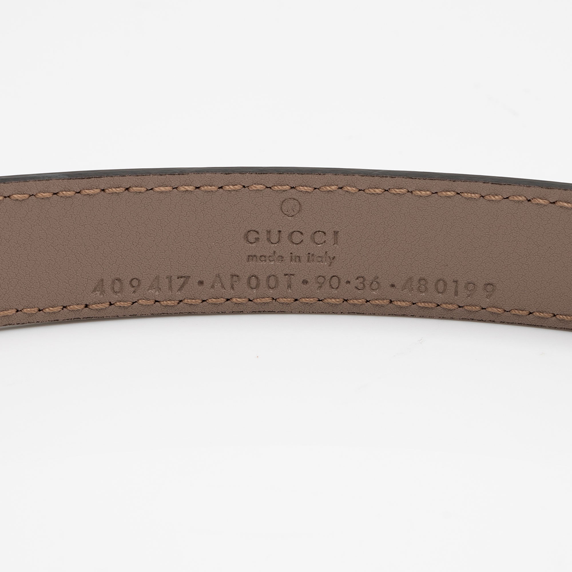 Gucci Leather GG Marmont Slim Belt - Size 36 / 92 (SHF-Y5JG9e)