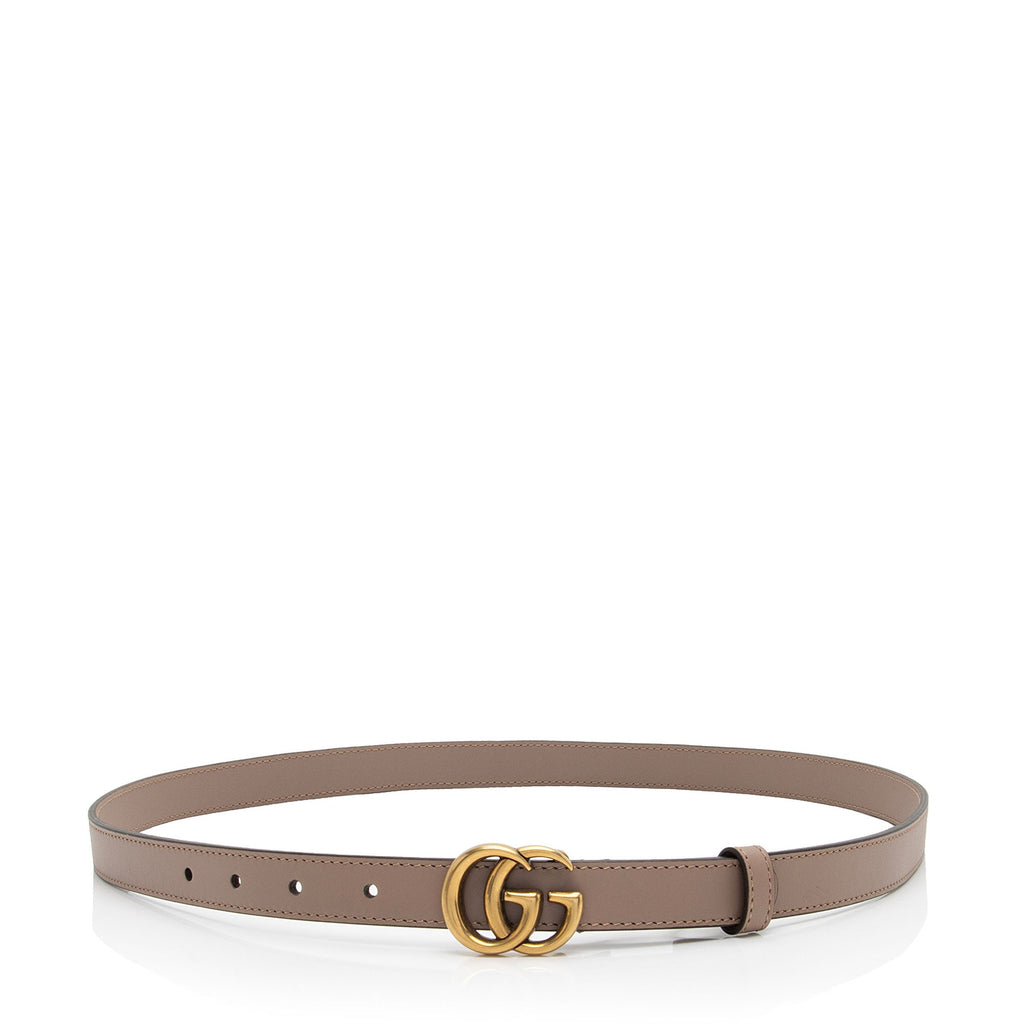 Gucci Leather GG Marmont Slim Belt - Size 36 / 92 (SHF-Y5JG9e)