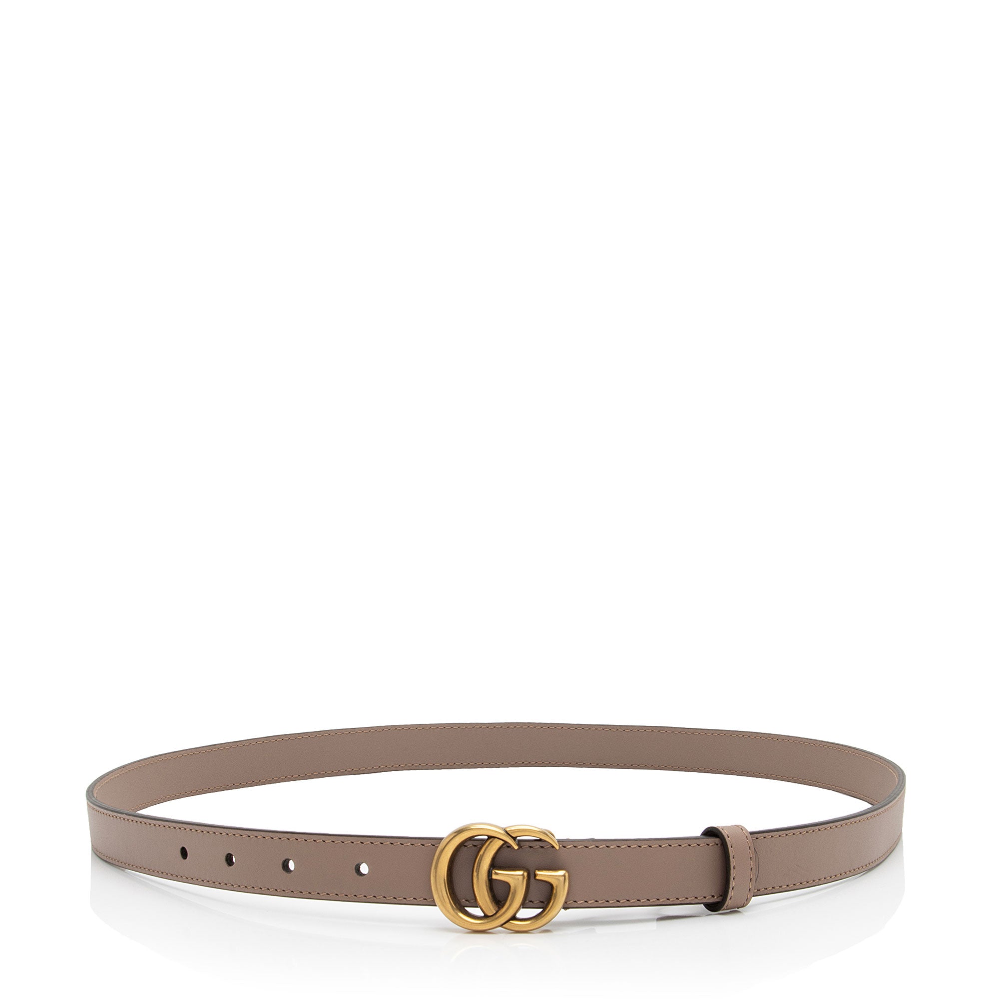 Gucci Leather GG Marmont Slim Belt - Size 36 / 92 (SHF-Y5JG9e)