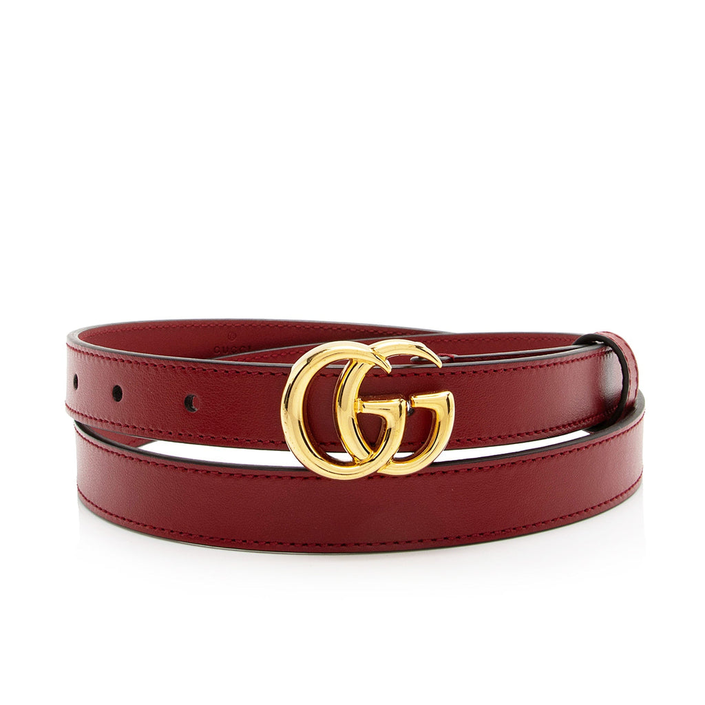 Gucci Leather GG Marmont Slim Belt - Size 36 / 92 (SHF-Hg3jrl)
