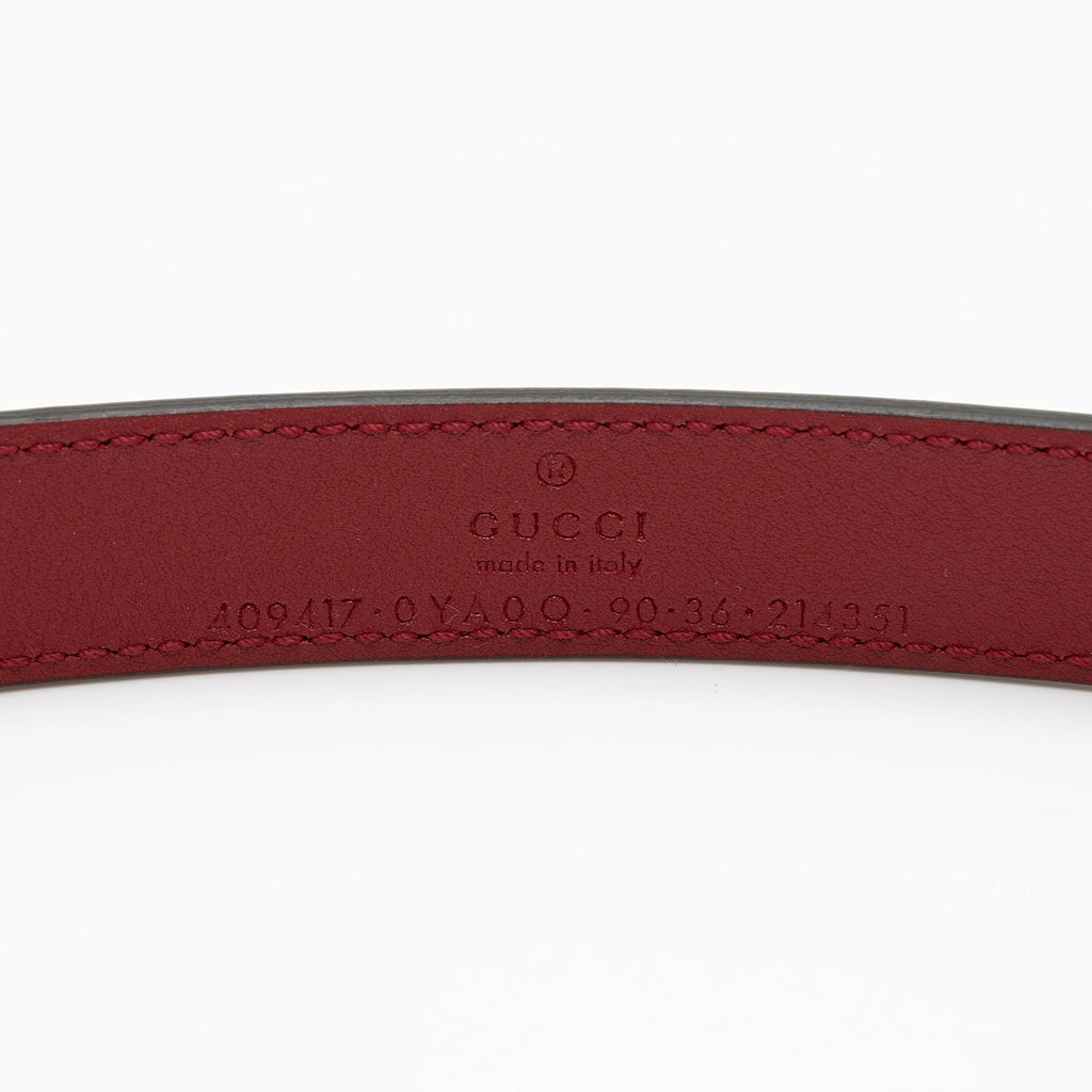Gucci Leather GG Marmont Slim Belt - Size 36 / 92 (SHF-Hg3jrl)