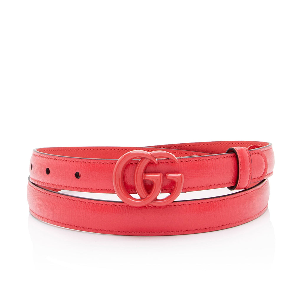 Gucci Leather GG Marmont Slim Belt - Size 36 / 90 (SHF-eZYU73)