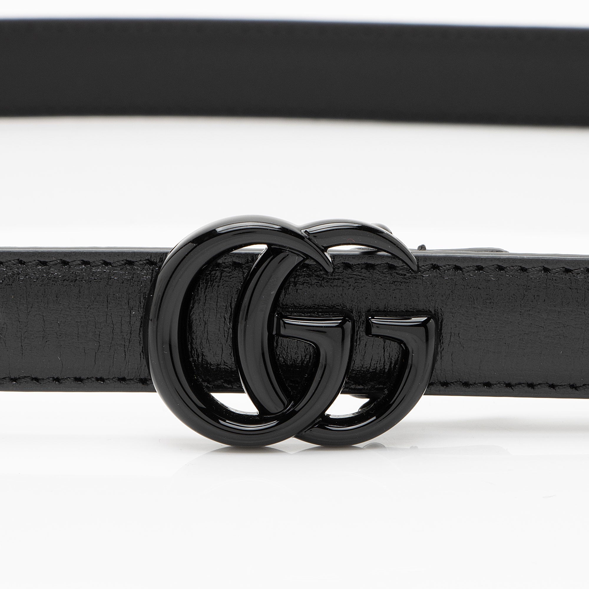 Gucci Leather GG Marmont Slim Belt - Size 38 / 95 (SHF-qhYNB2)