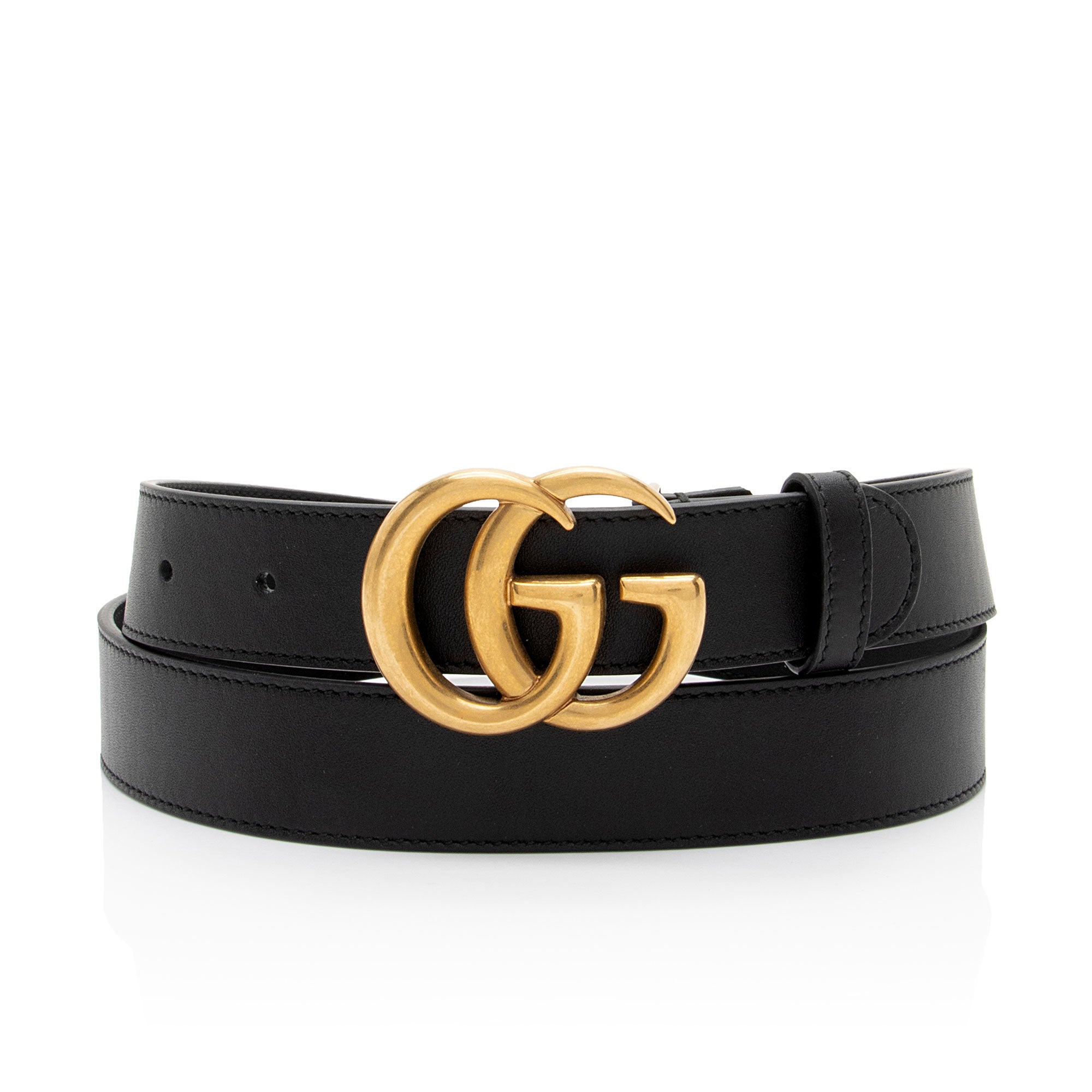 Gucci Leather GG Marmont Slim Belt - Size 38 / 95 (SHF-9povBG)
