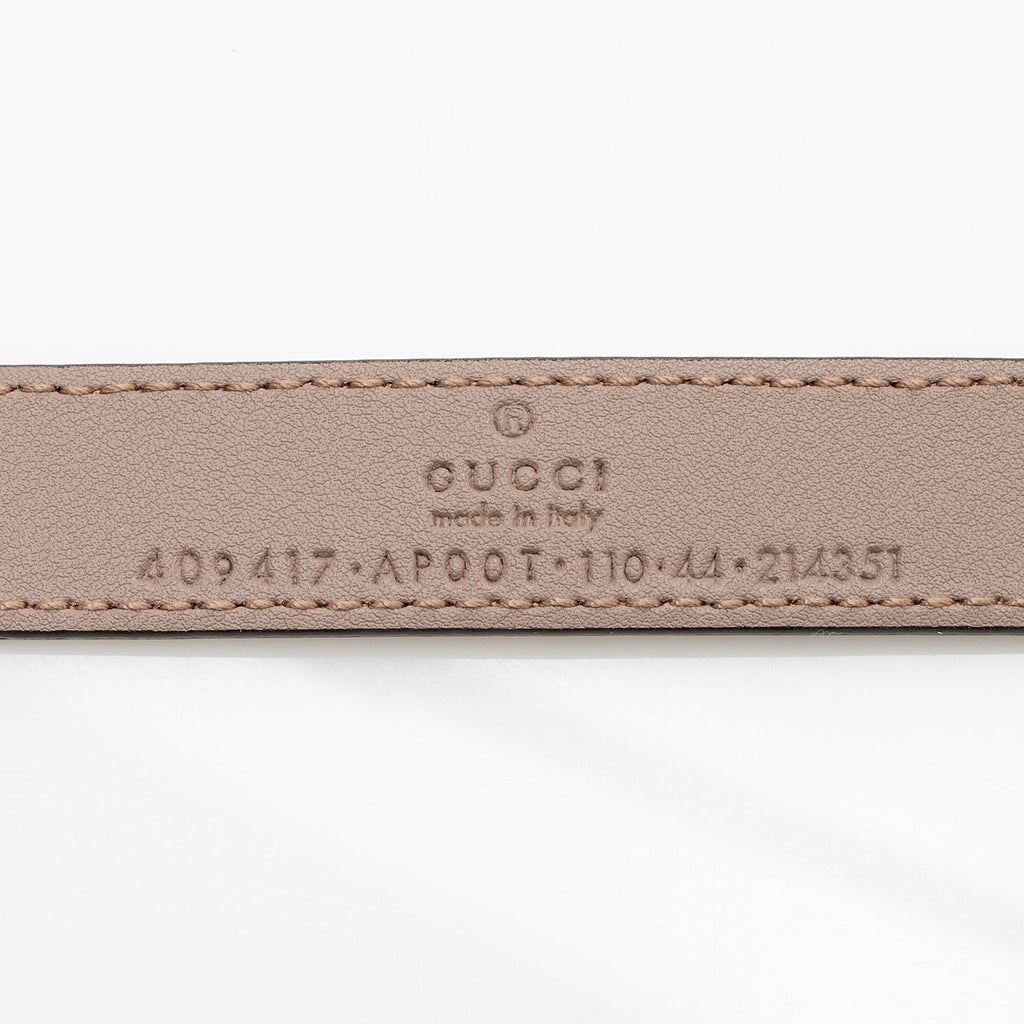 Gucci Leather GG Marmont Slim Belt - Size 44 / 110 (SHF-22299)