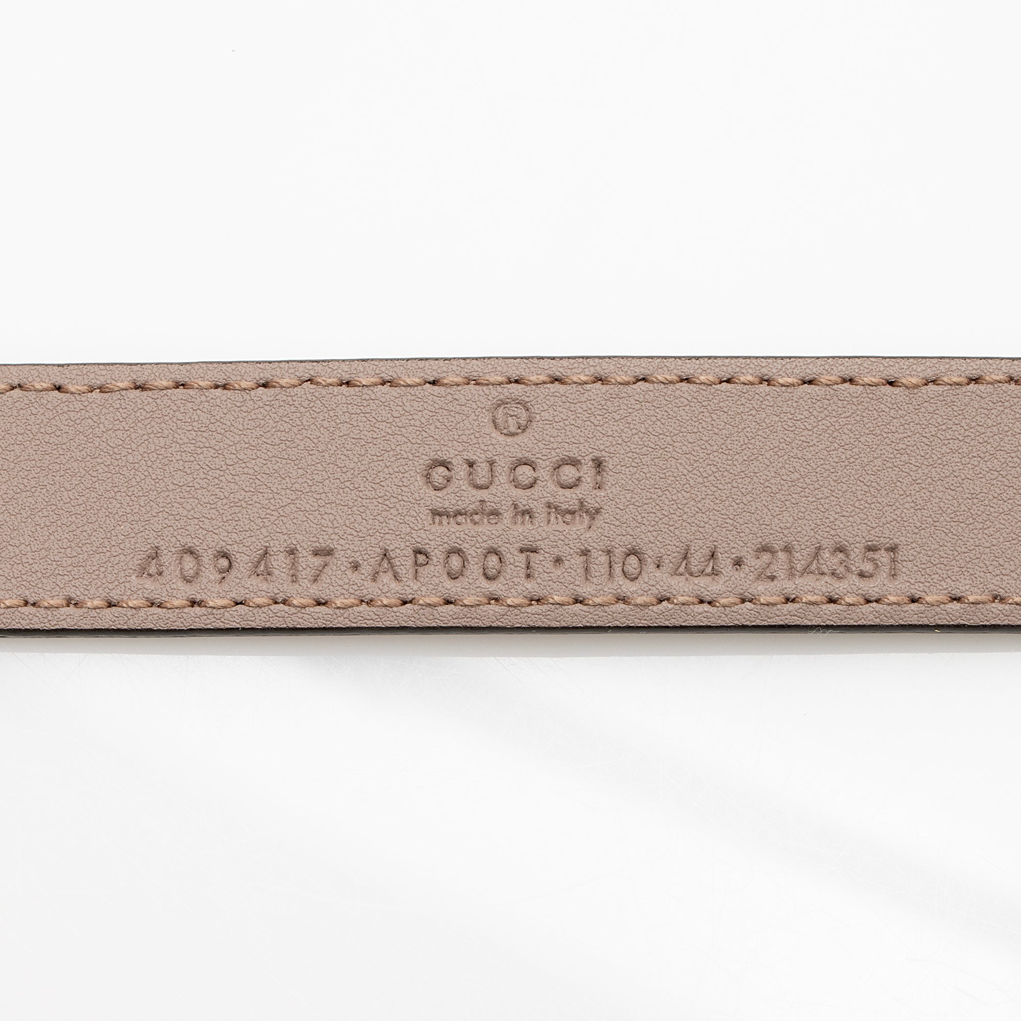 Gucci Leather GG Marmont Slim Belt - Size 44 / 110 (SHF-22299)