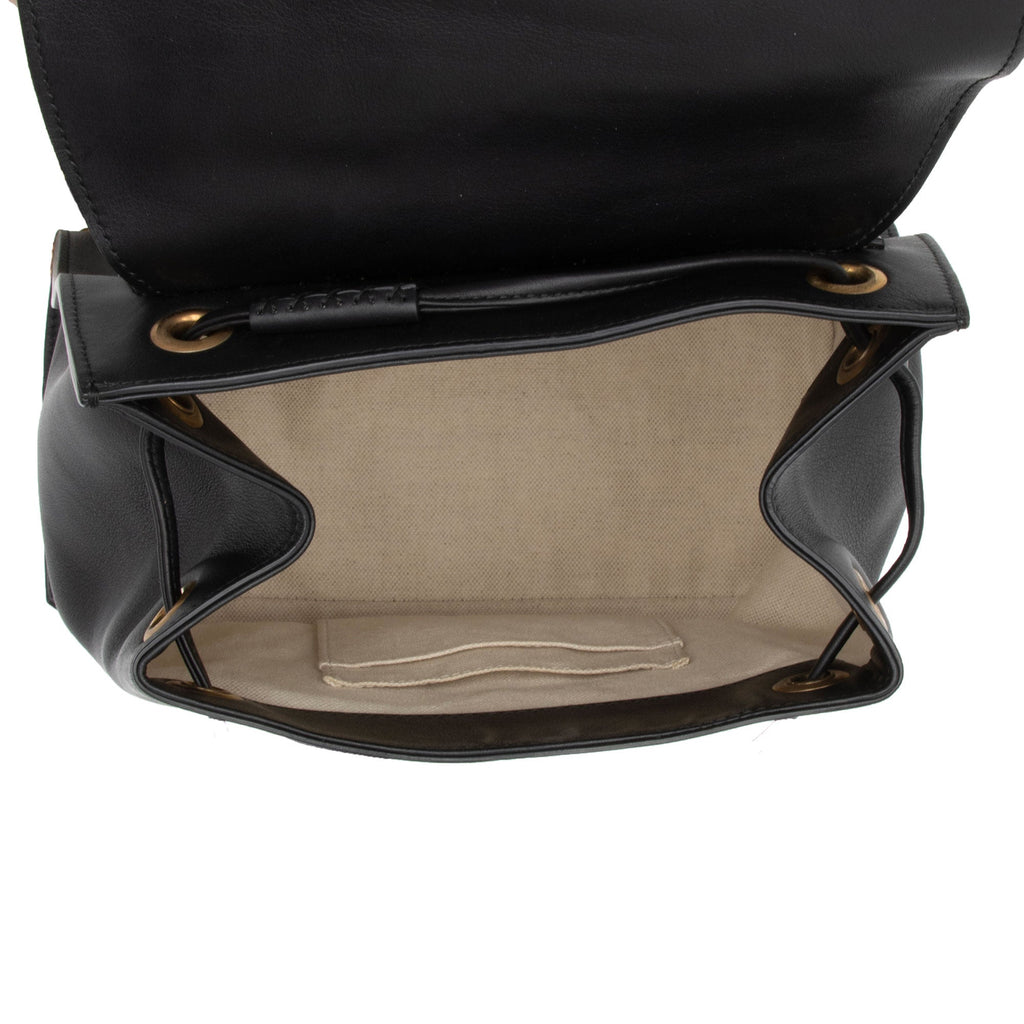 Gucci Leather GG Marmont Web Flap Chain Backpack (SHF-PyHHER)