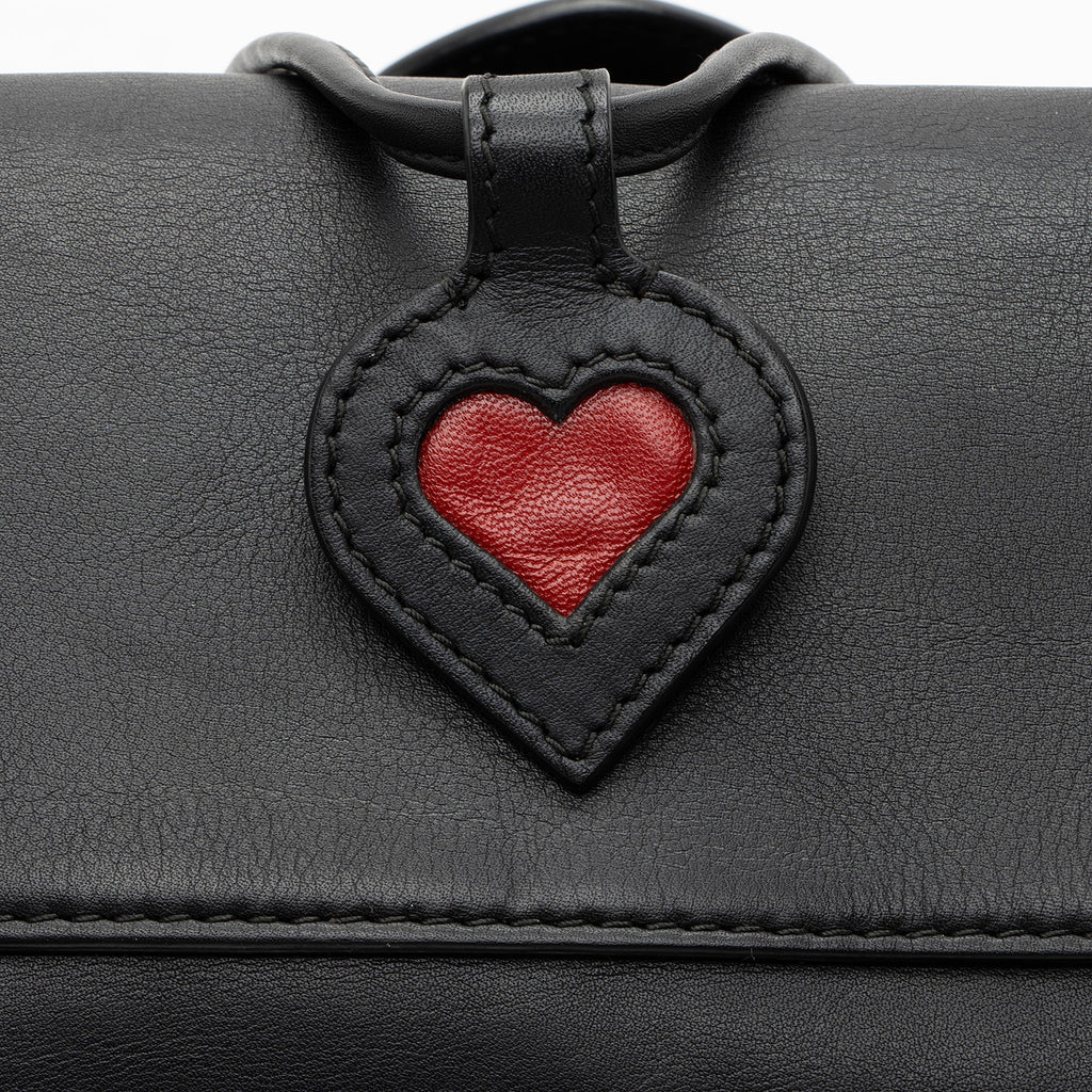 Gucci Leather GG Marmont Web Heart Star Flap Chain Backpack
