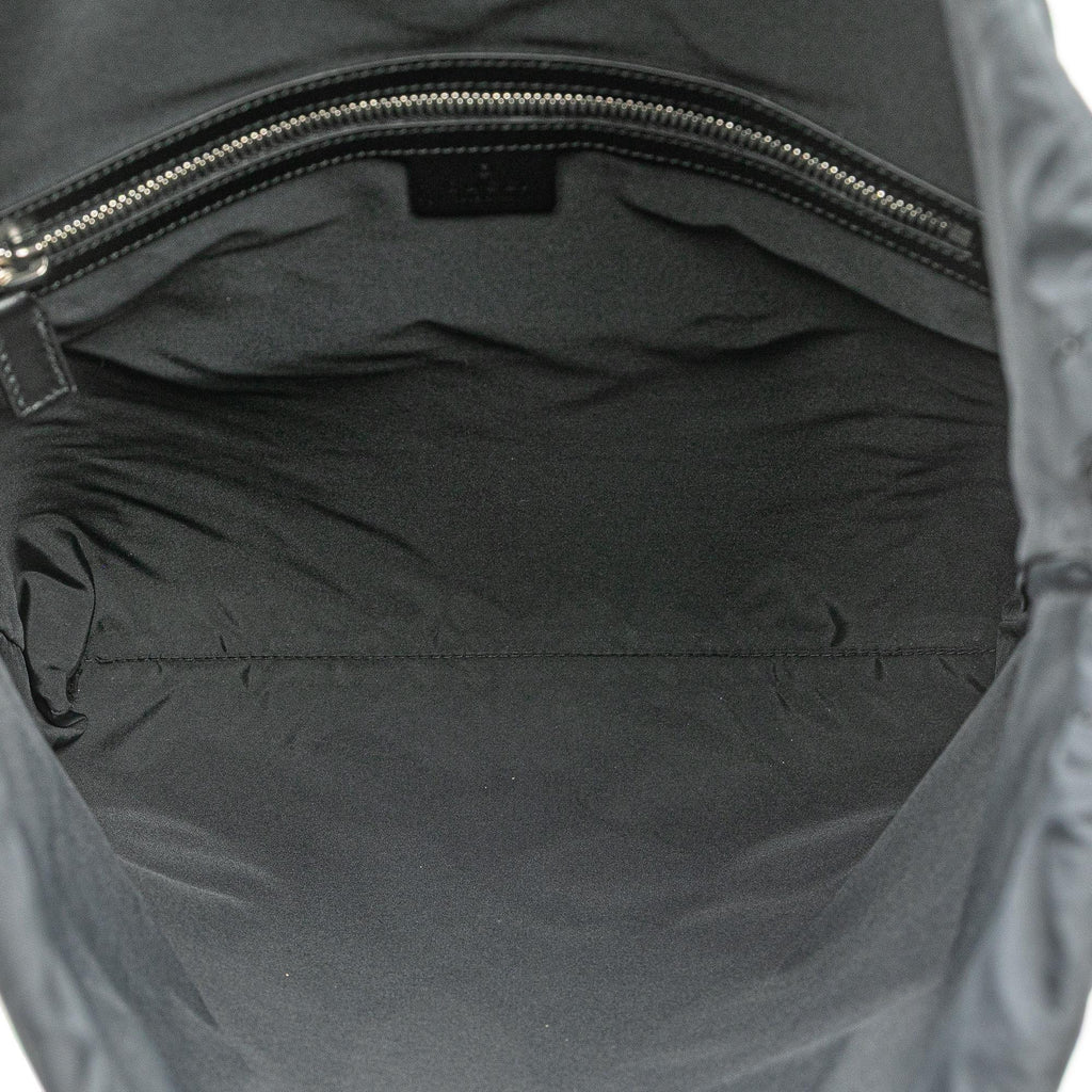 Gucci Leather Gucci Ghost Drawstring Backpack