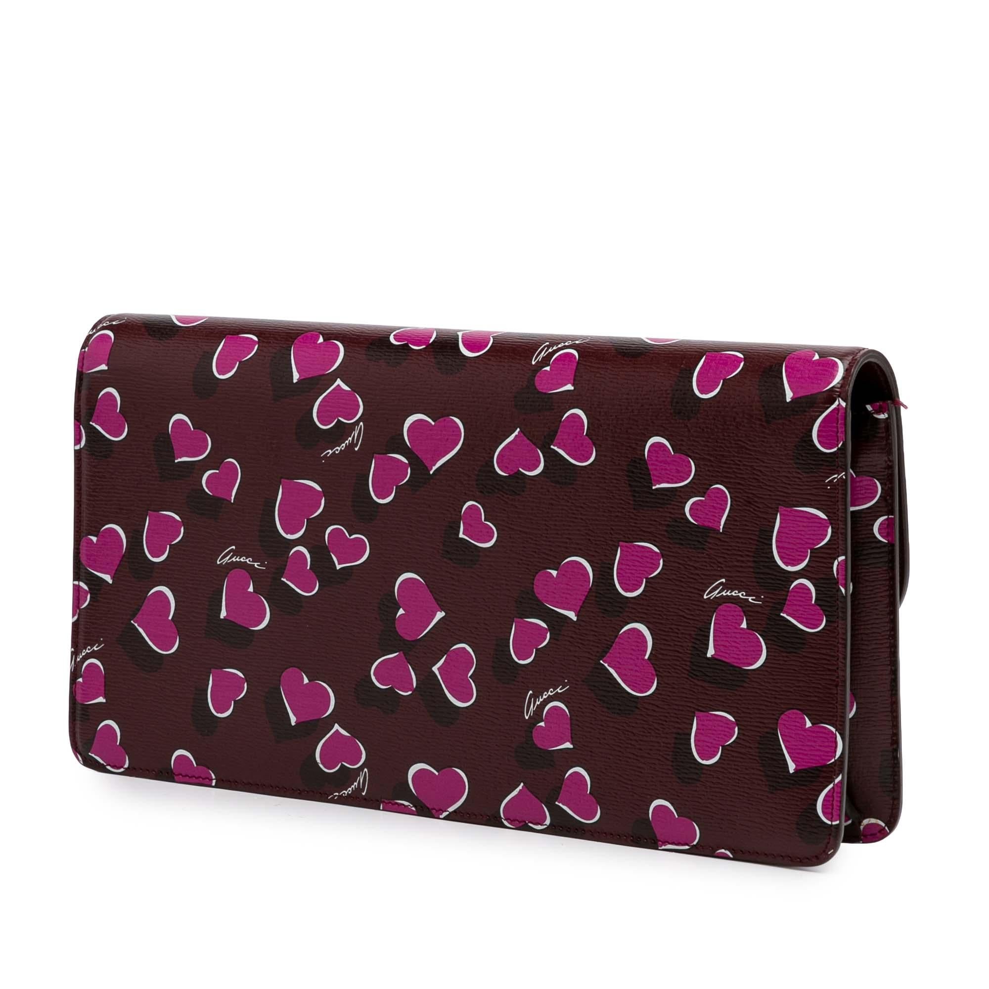 Gucci Leather Heartbeat Clutch