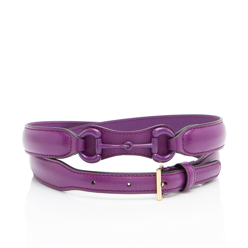 Gucci Smooth Leather Horsebit Belt - Size 40 / 100