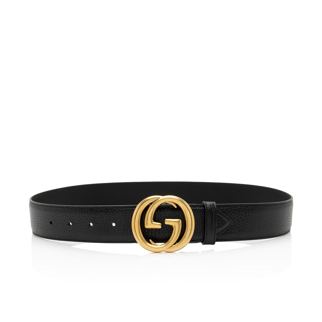 Gucci Leather Interlocking G Belt - Size 30 / 75 (SHF-NqTH3k)