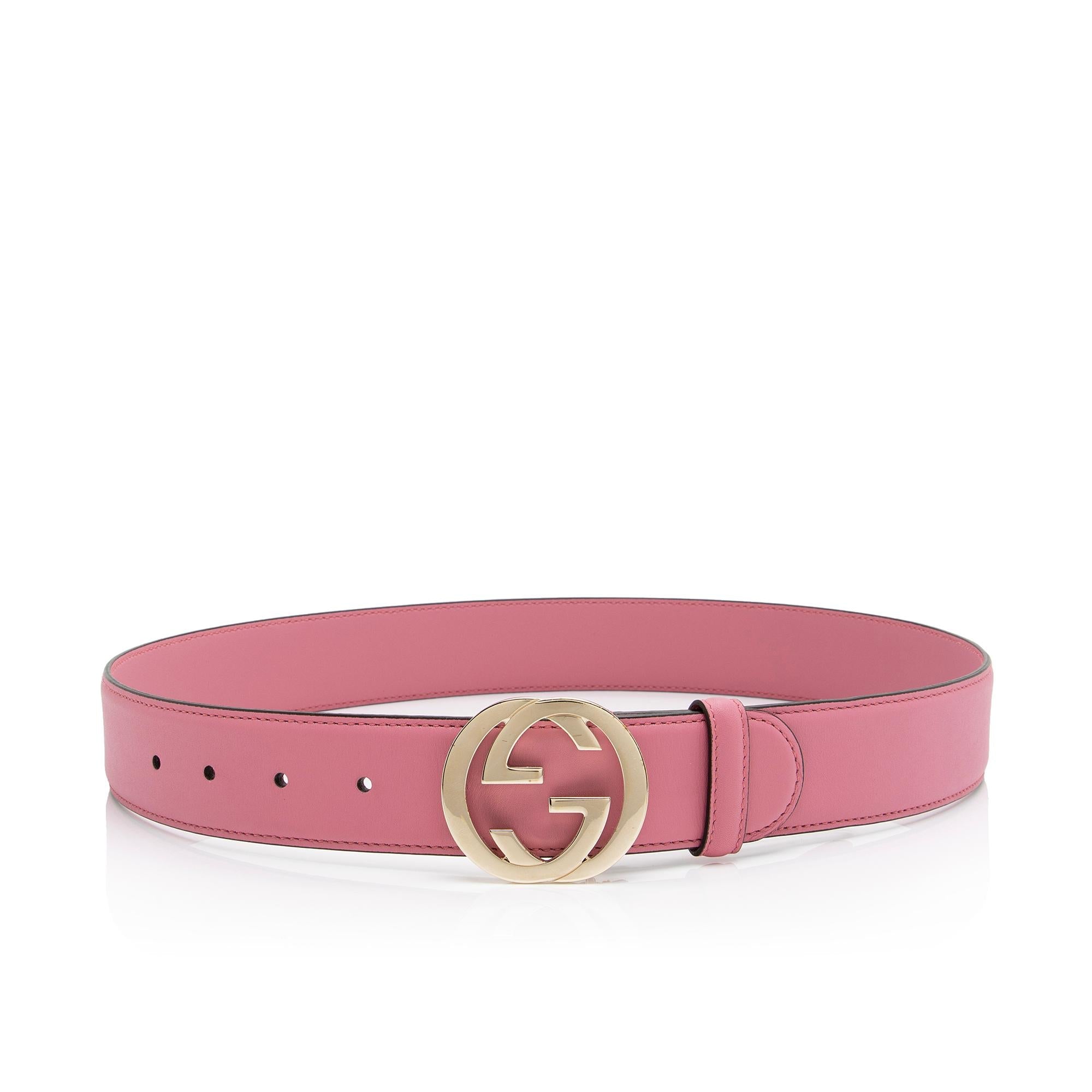 Gucci Leather Interlocking G Belt - Size 32 / 80 (SHF-PyhR7L)