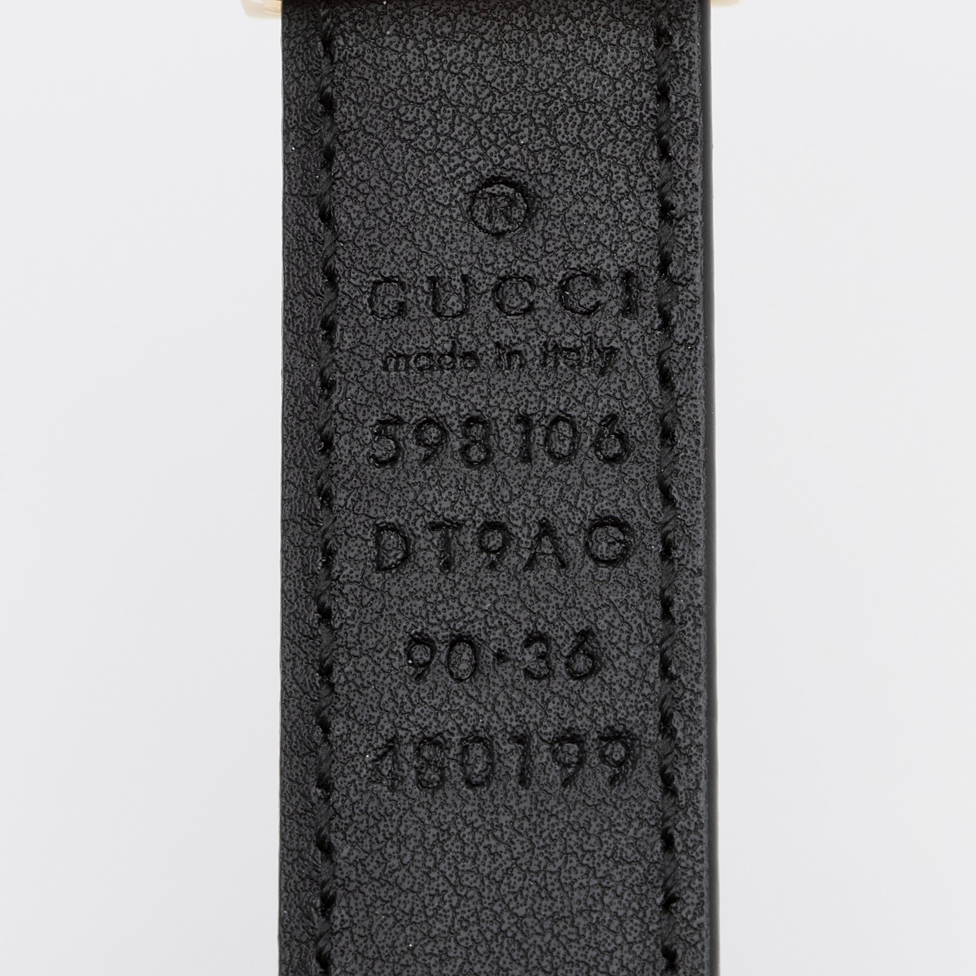 Gucci Leather Interlocking G Skinny Belt - Size 36 / 90 (SHF-0jvMlV)