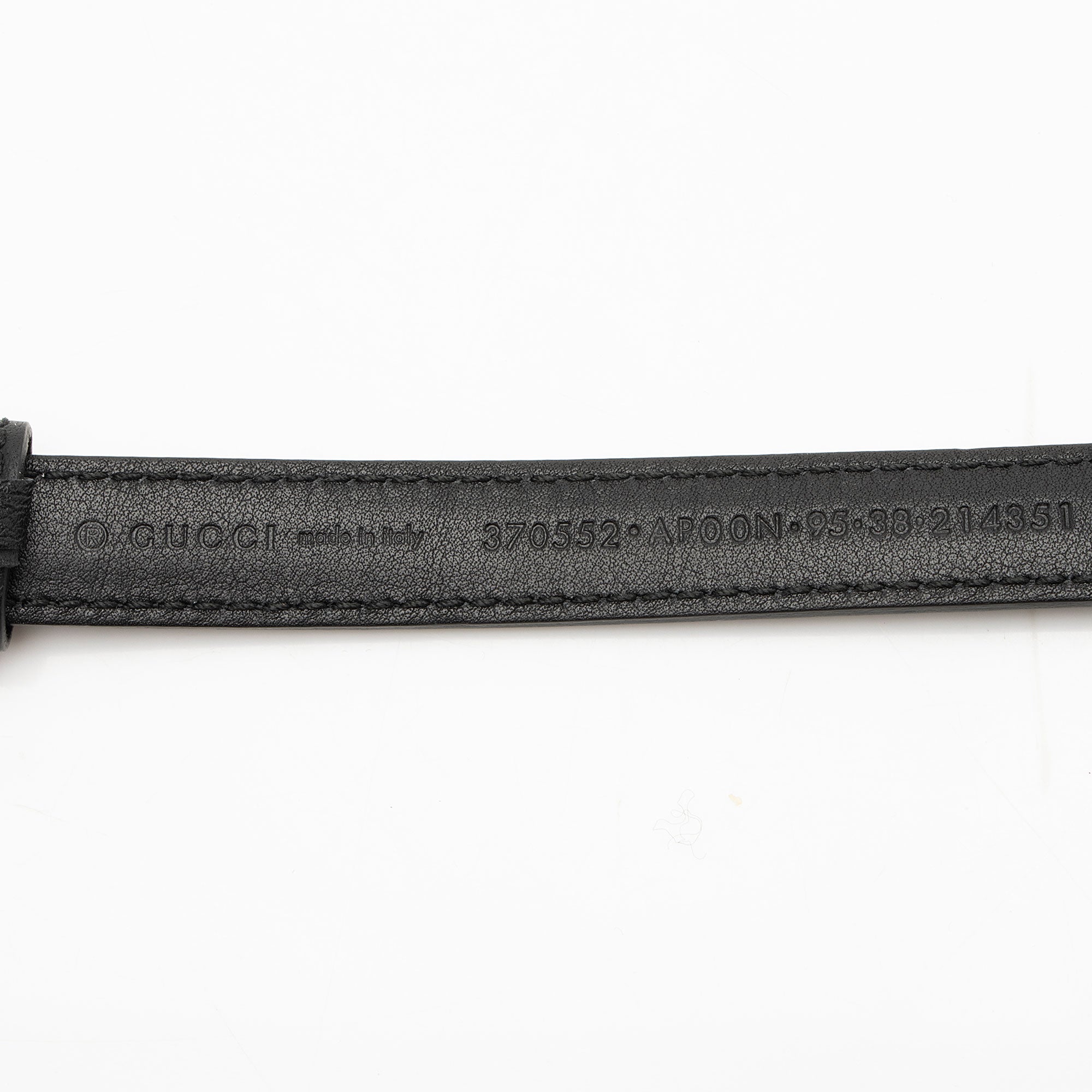 Gucci Leather Interlocking G Slim Belt - Size 38 / 95
