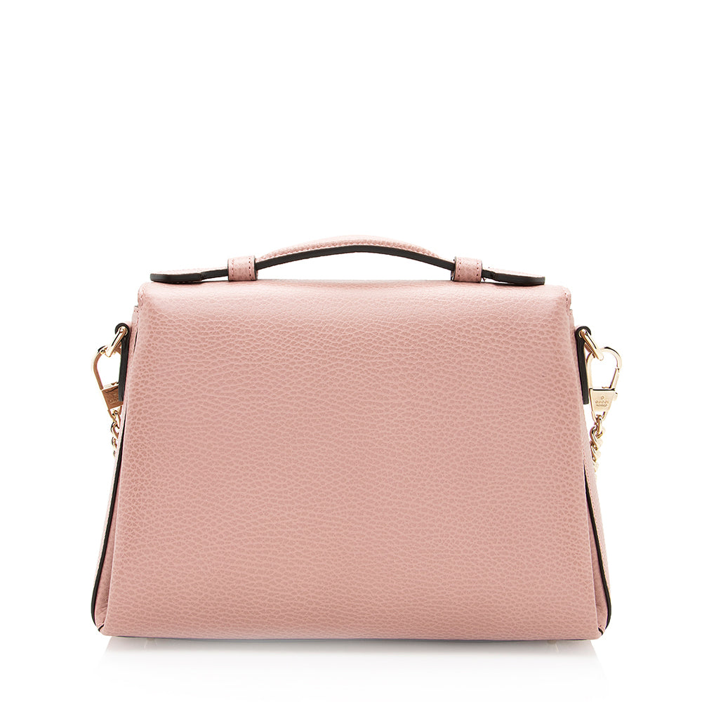 Gucci Leather Interlocking G Top Handle Shoulder Bag (SHF-19984)