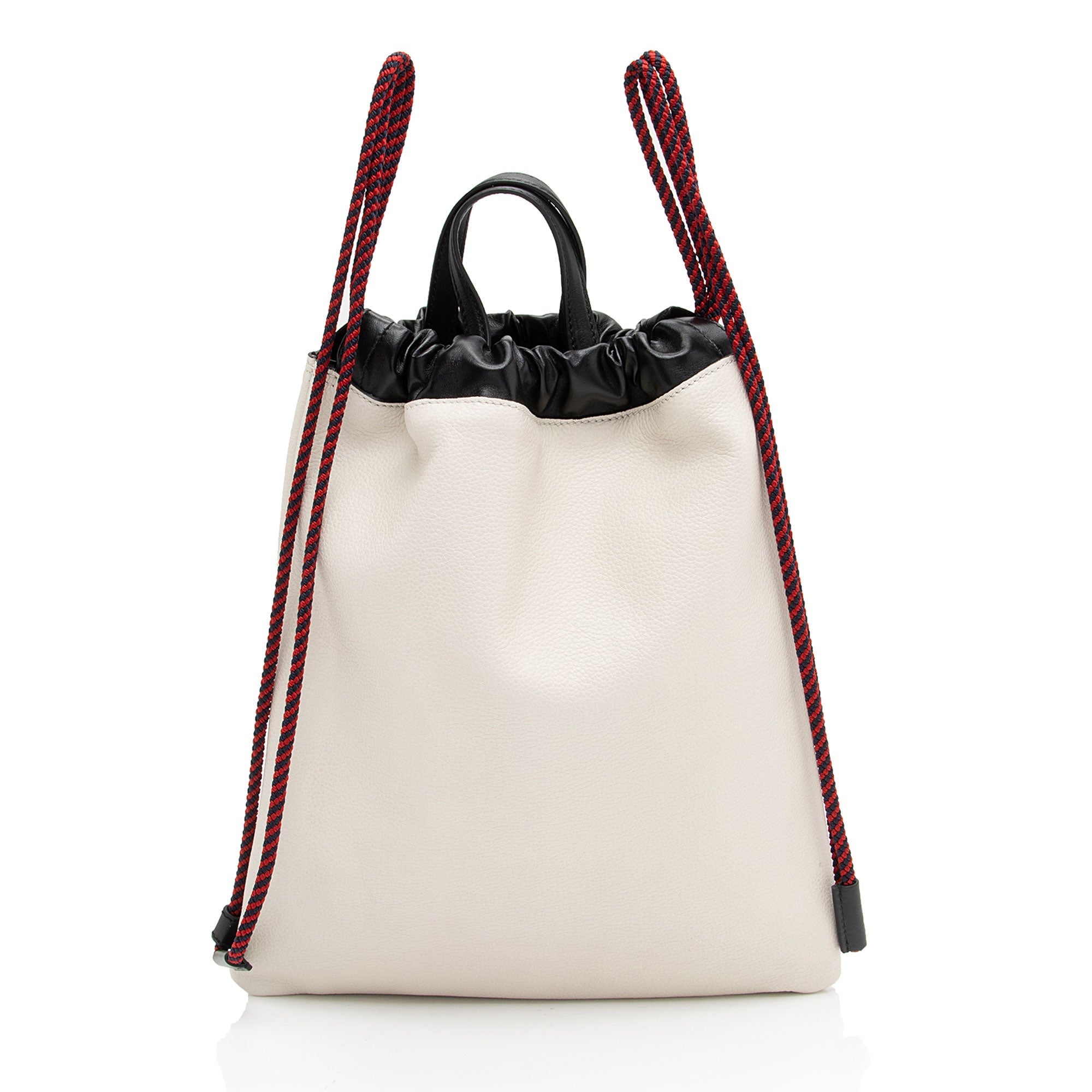 Gucci Leather Logo Drawstring Backpack (SHF-8PDv2U)