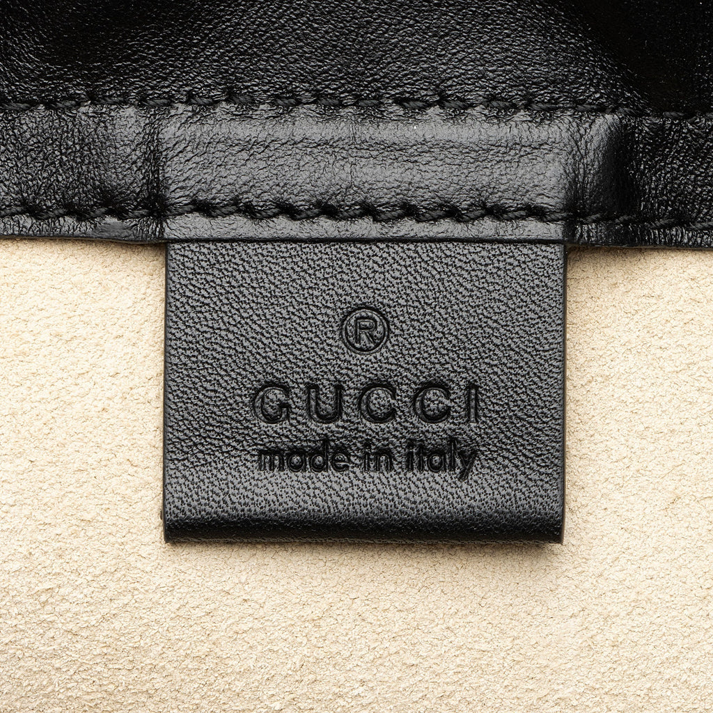 Gucci Leather Logo Drawstring Backpack (SHF-l0fZZC)