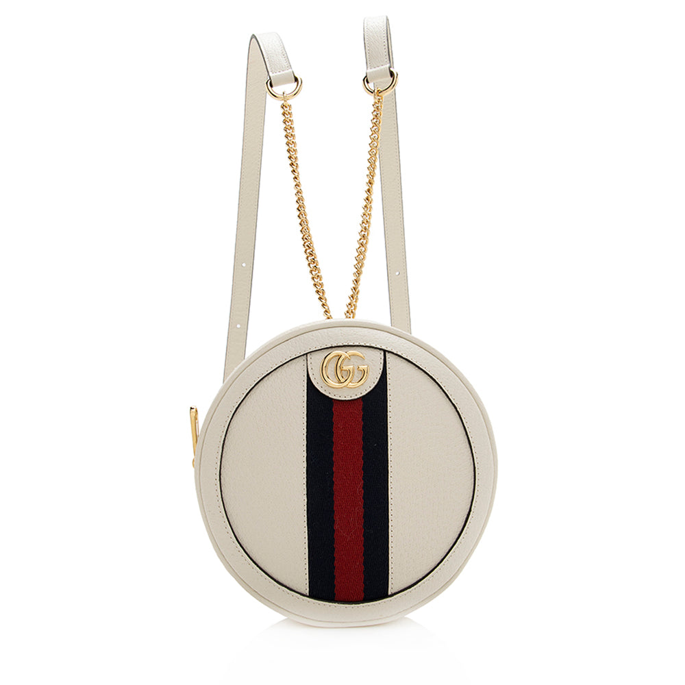 Gucci Leather Ophidia Round Mini Backpack - FINAL SALE (SHF-20024)