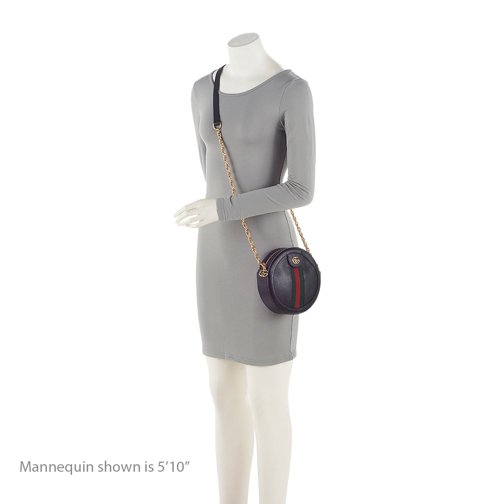 Gucci Leather Ophidia Round Mini Shoulder Bag (SHF-23807)