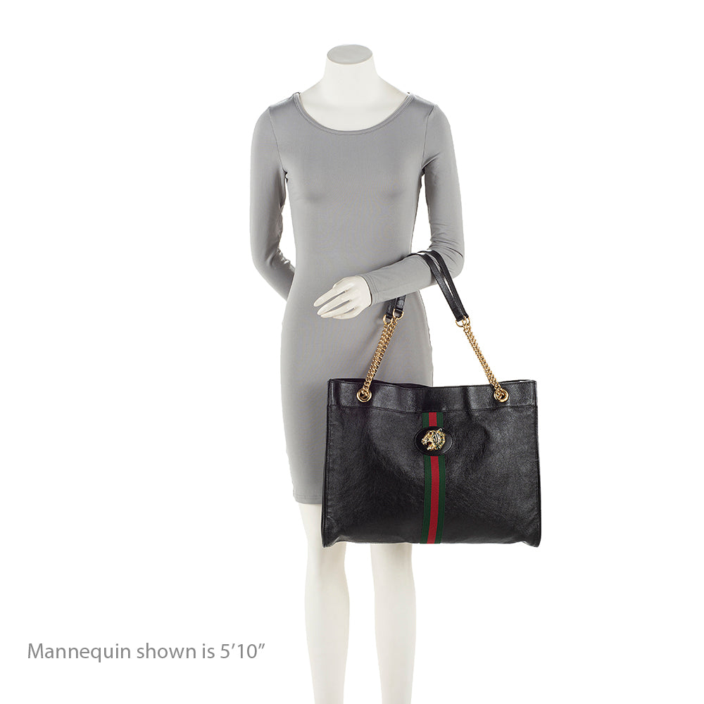 Gucci Leather Rajah Large Tote (SHF-23398)
