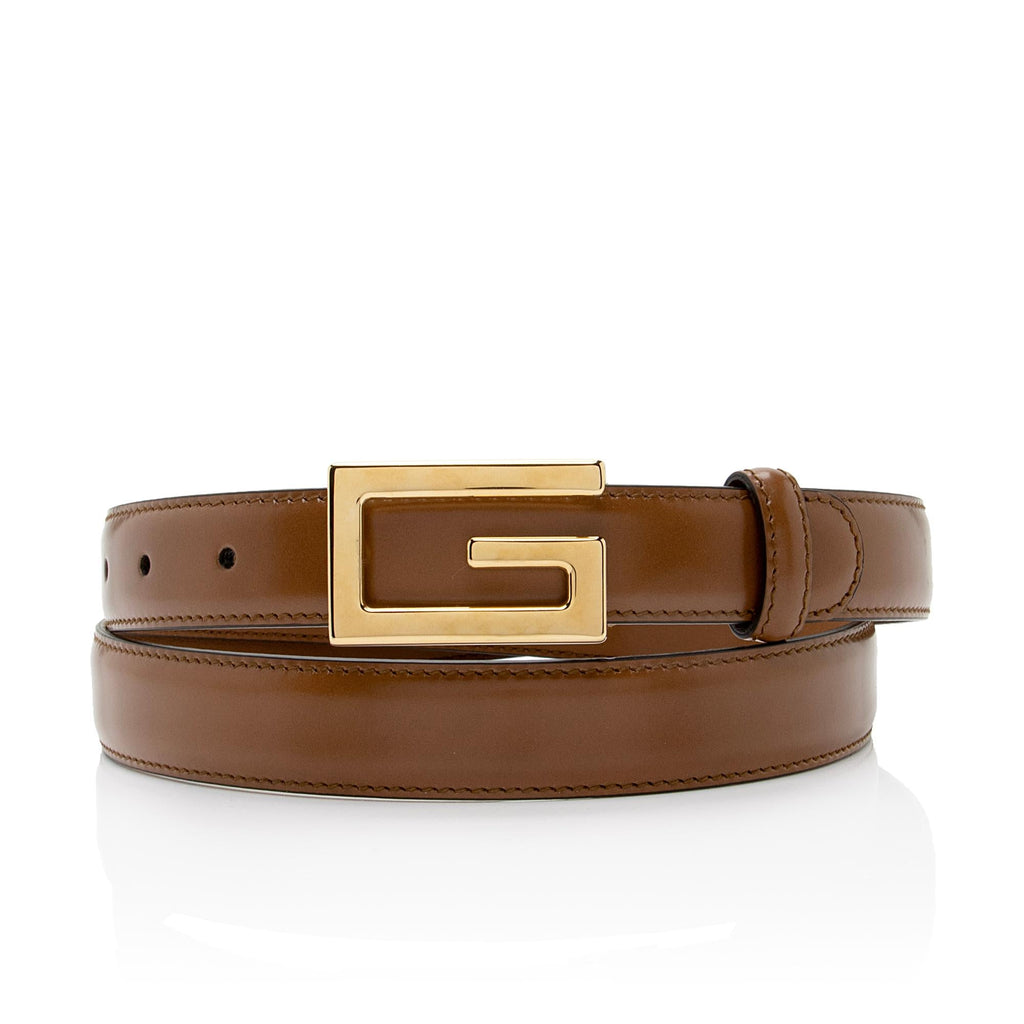 Gucci Leather Square G Slim Belt - Size 40 / 100 (SHF-rrQek9)