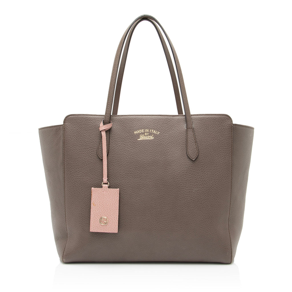 Gucci Leather Swing Medium Tote (SHF-23387)