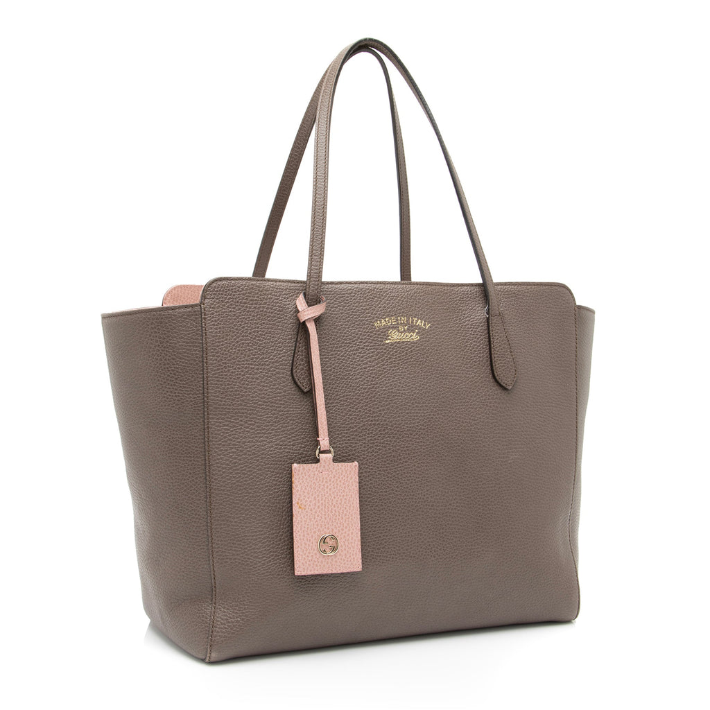 Gucci Leather Swing Medium Tote (SHF-23387)