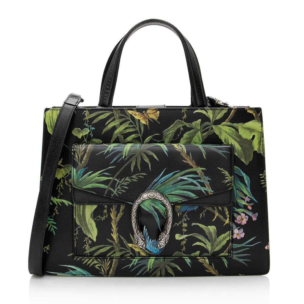Gucci Leather Tropical Dionysus Medium Tote (SHF-22824)