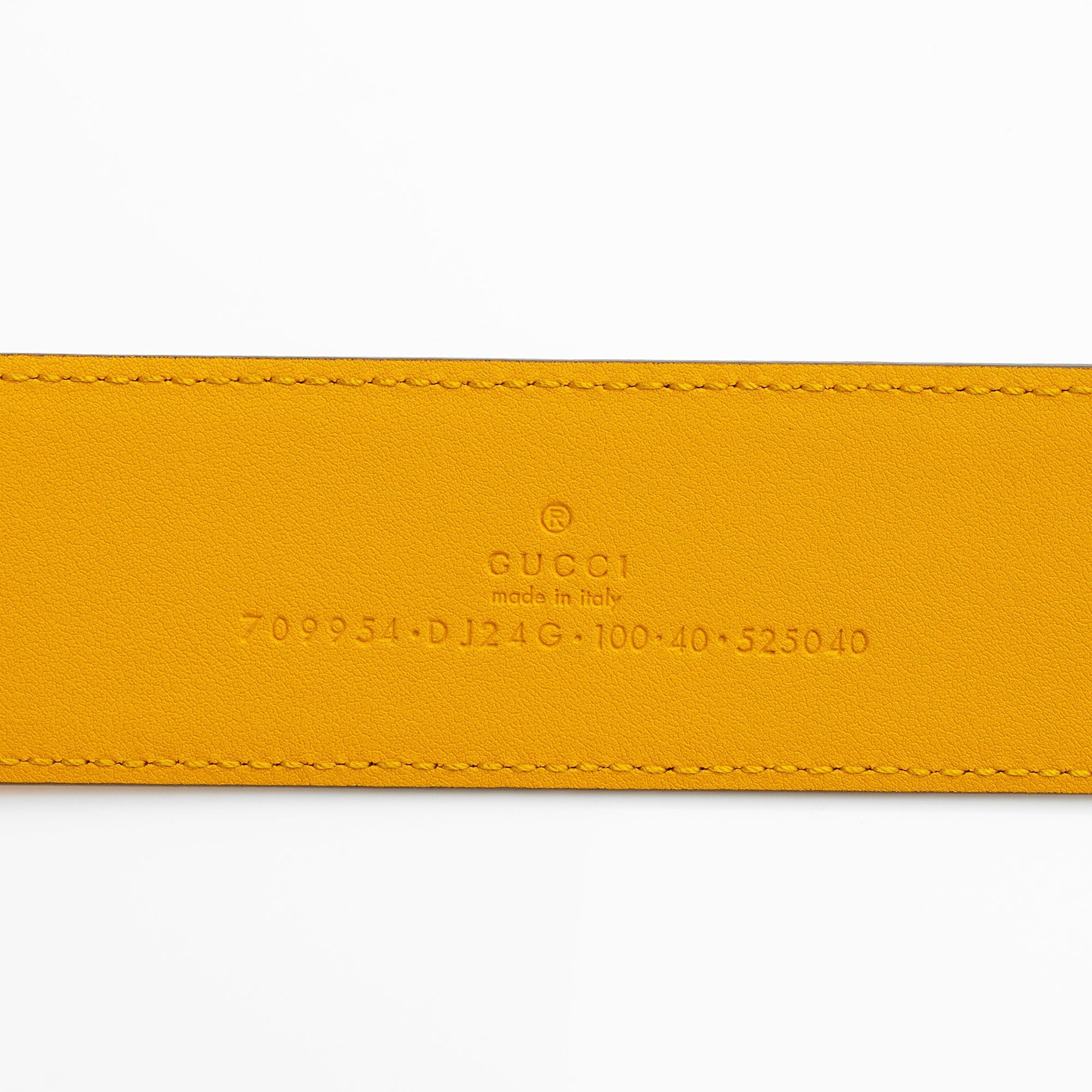 Gucci Leather Two Tone G Belt - Size 40 / 100