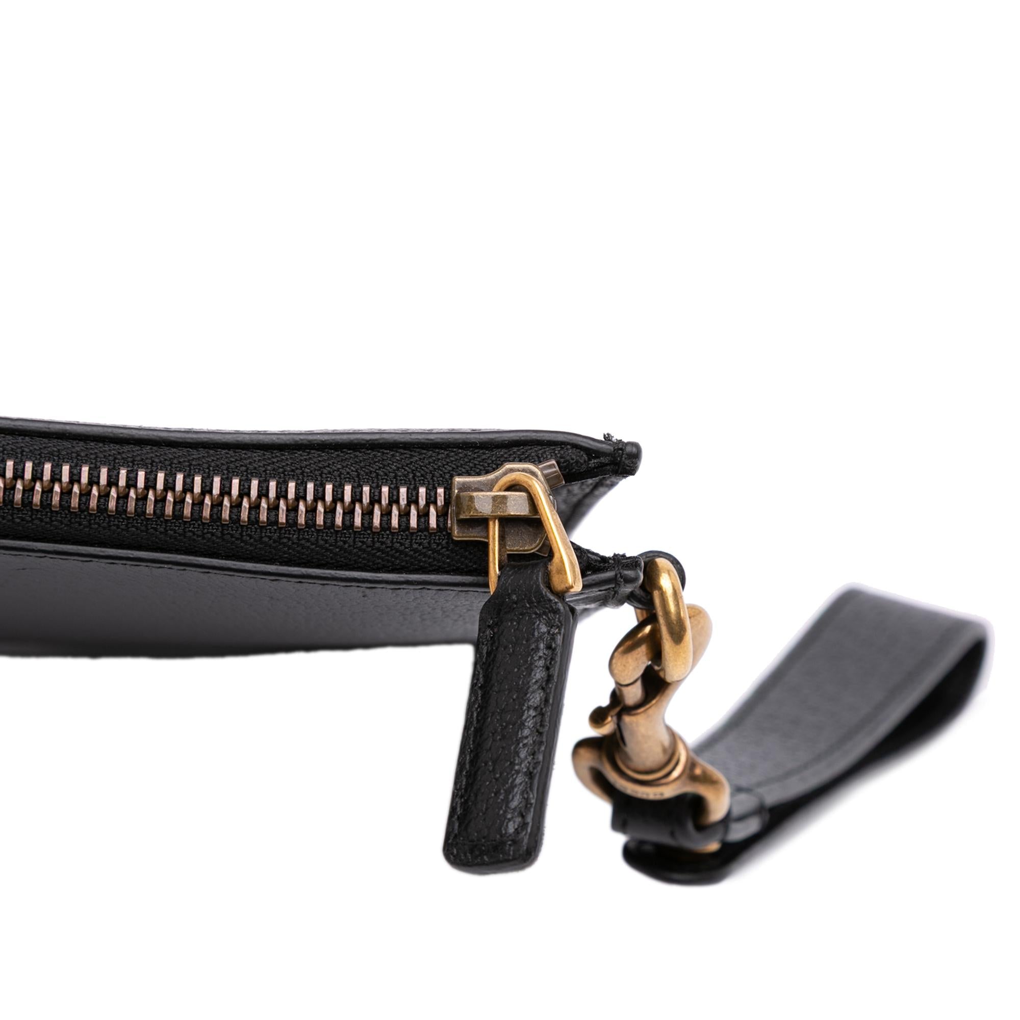 Gucci Leather Web Agora Clutch