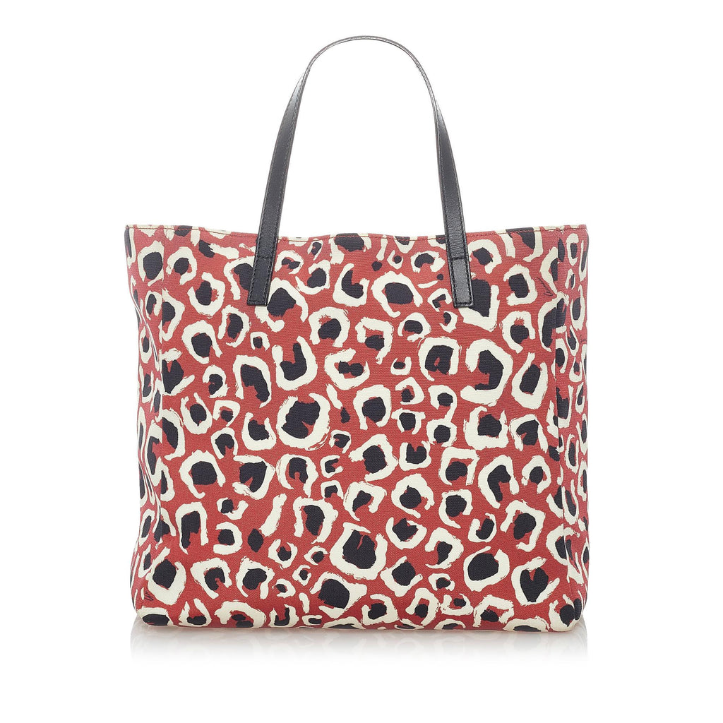 Gucci Leopard Printed Nylon Tote Bag (SHG-31267)